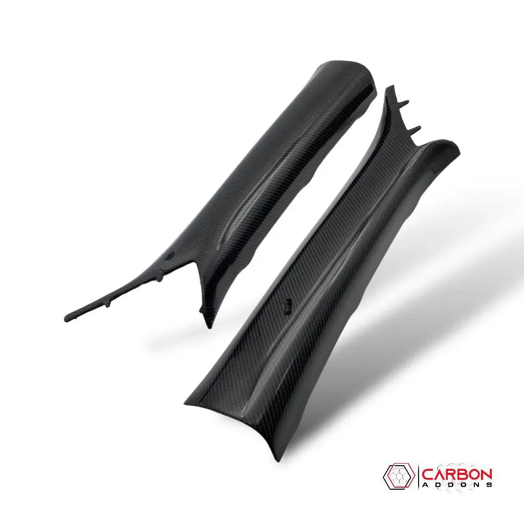 Custom Carbon Fiber Interior A-Pillars trim for 2016-2024 Chevy Camaro - carbonaddons Carbon Fiber Parts, Accessories, Upgrades, Mods