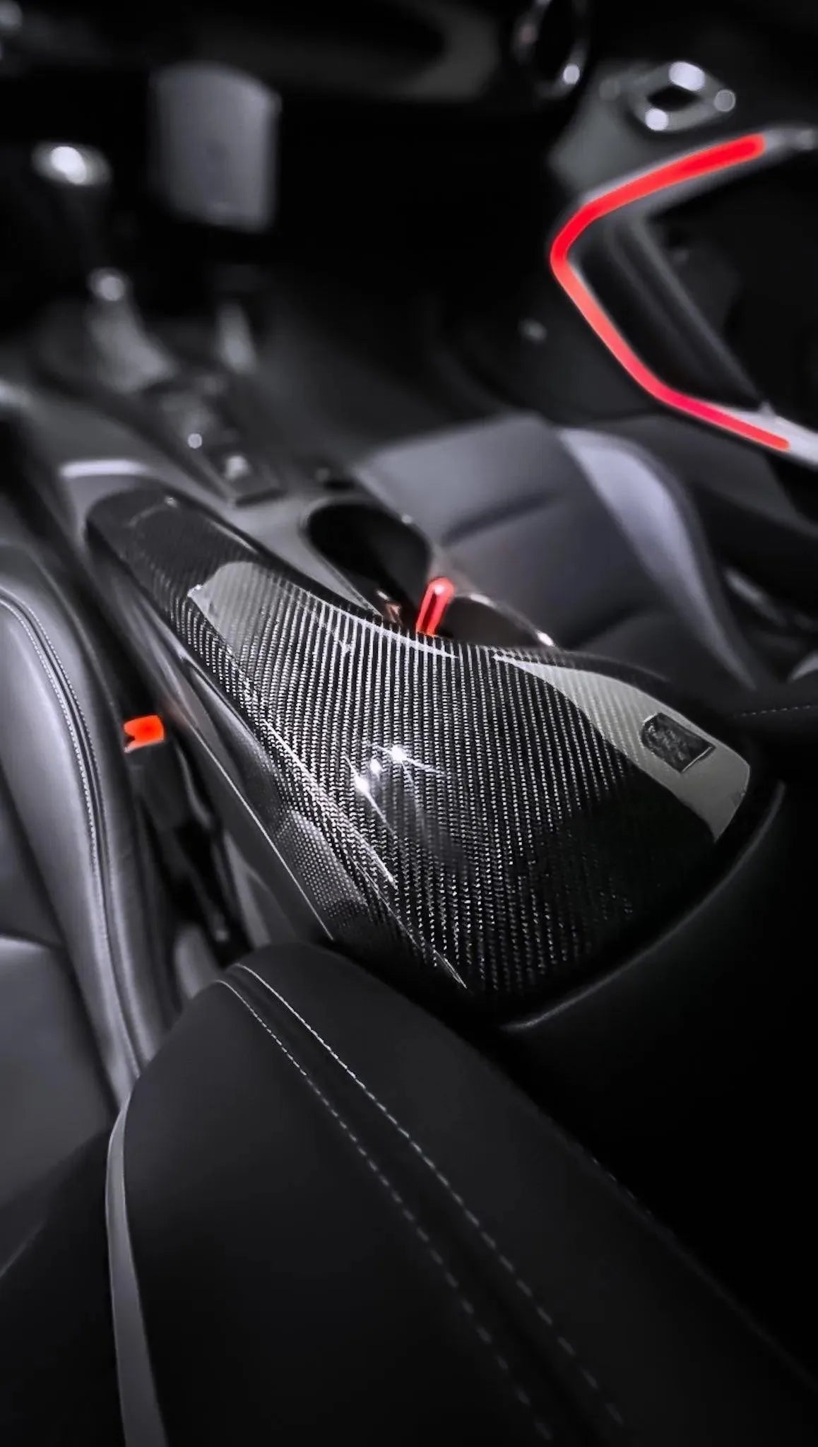 Customizable 2016-2024 Camaro Carbon Fiber Center Console Arm Rest - carbonaddons Carbon Fiber Parts, Accessories, Upgrades, Mods