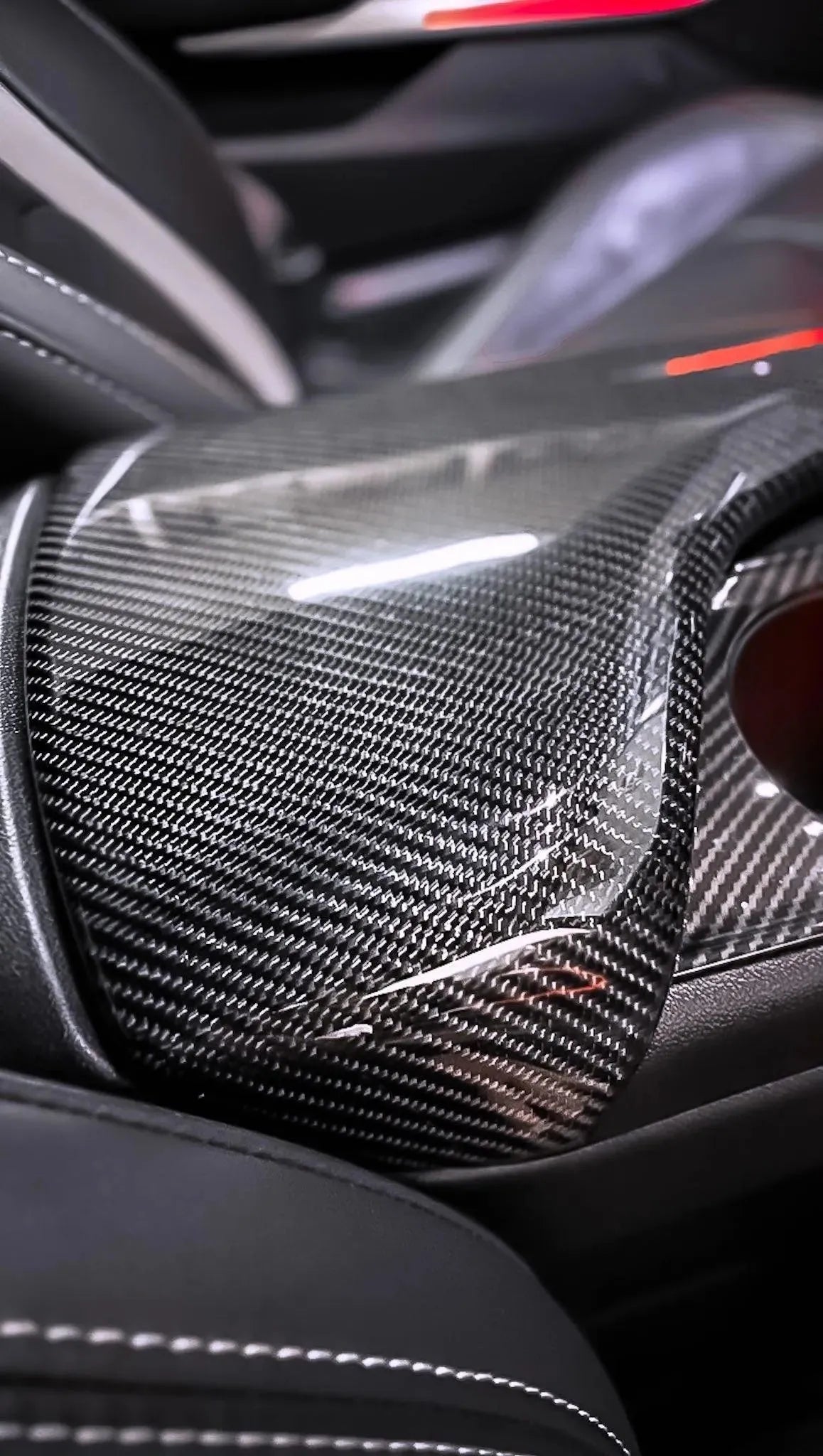 Customizable 2016-2024 Camaro Carbon Fiber Center Console Arm Rest - carbonaddons Carbon Fiber Parts, Accessories, Upgrades, Mods