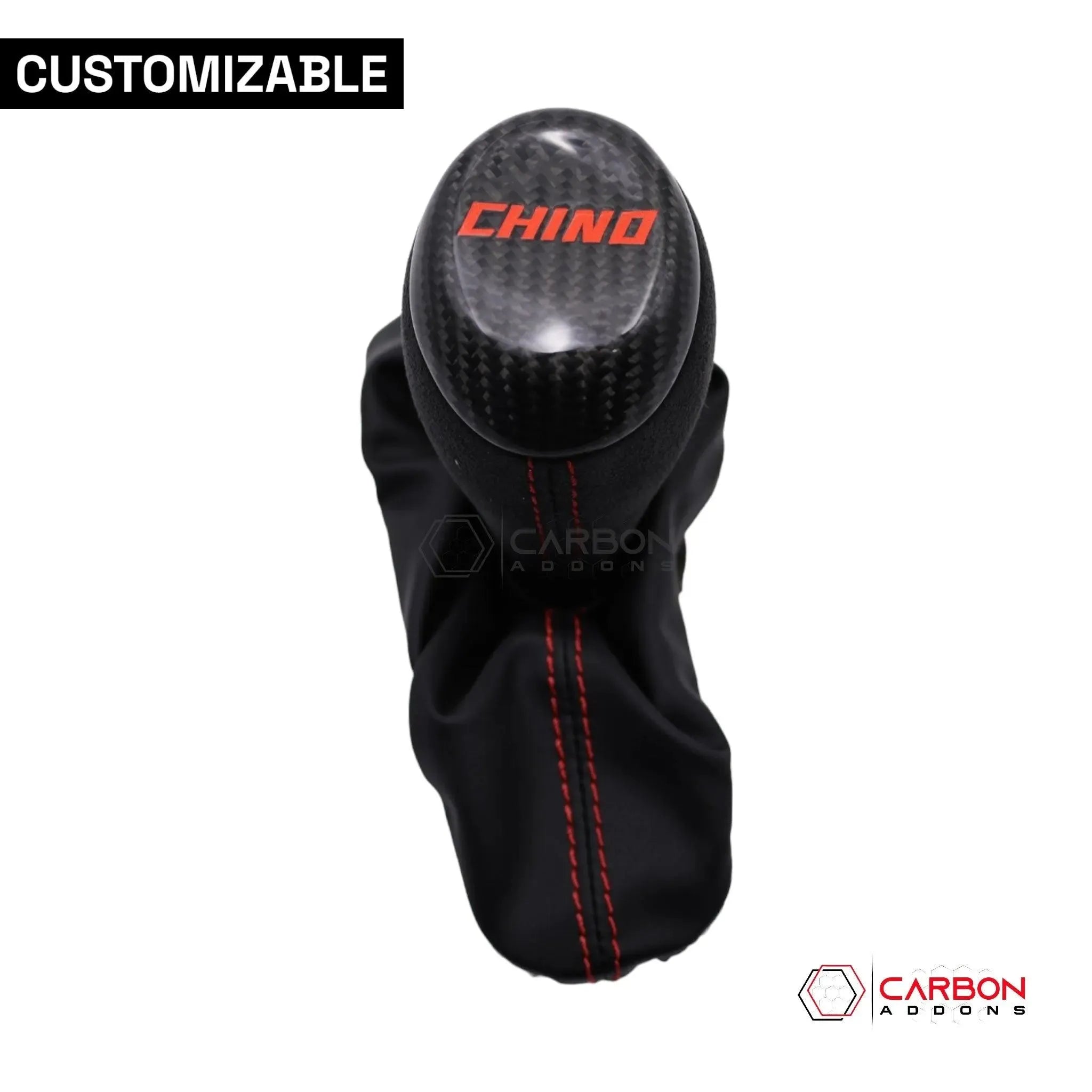 Customizable Carbon Fiber Automatic Shift Knob for 2016-2024 Chevy Camaro - carbonaddons Carbon Fiber Parts, Accessories, Upgrades, Mods