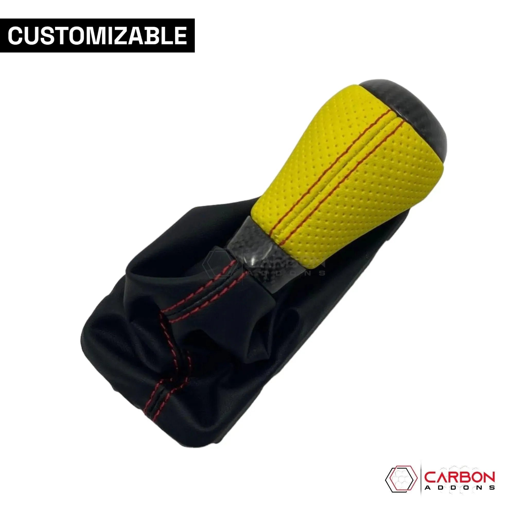 Customizable Carbon Fiber Automatic Shift Knob for 2016-2024 Chevy Camaro - carbonaddons Carbon Fiber Parts, Accessories, Upgrades, Mods