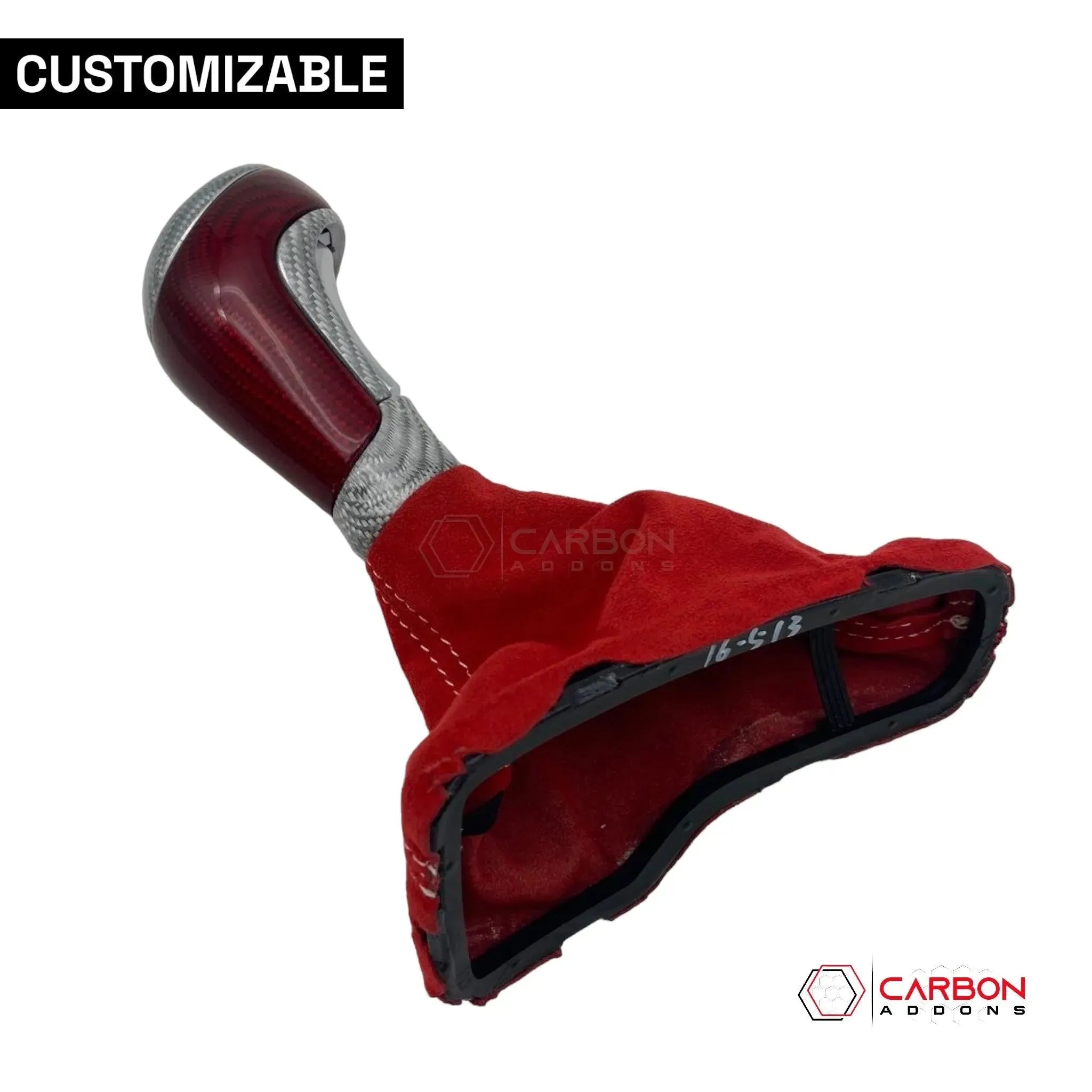 Customizable Carbon Fiber Automatic Shift Knob for 2016-2024 Chevy Camaro - carbonaddons Carbon Fiber Parts, Accessories, Upgrades, Mods