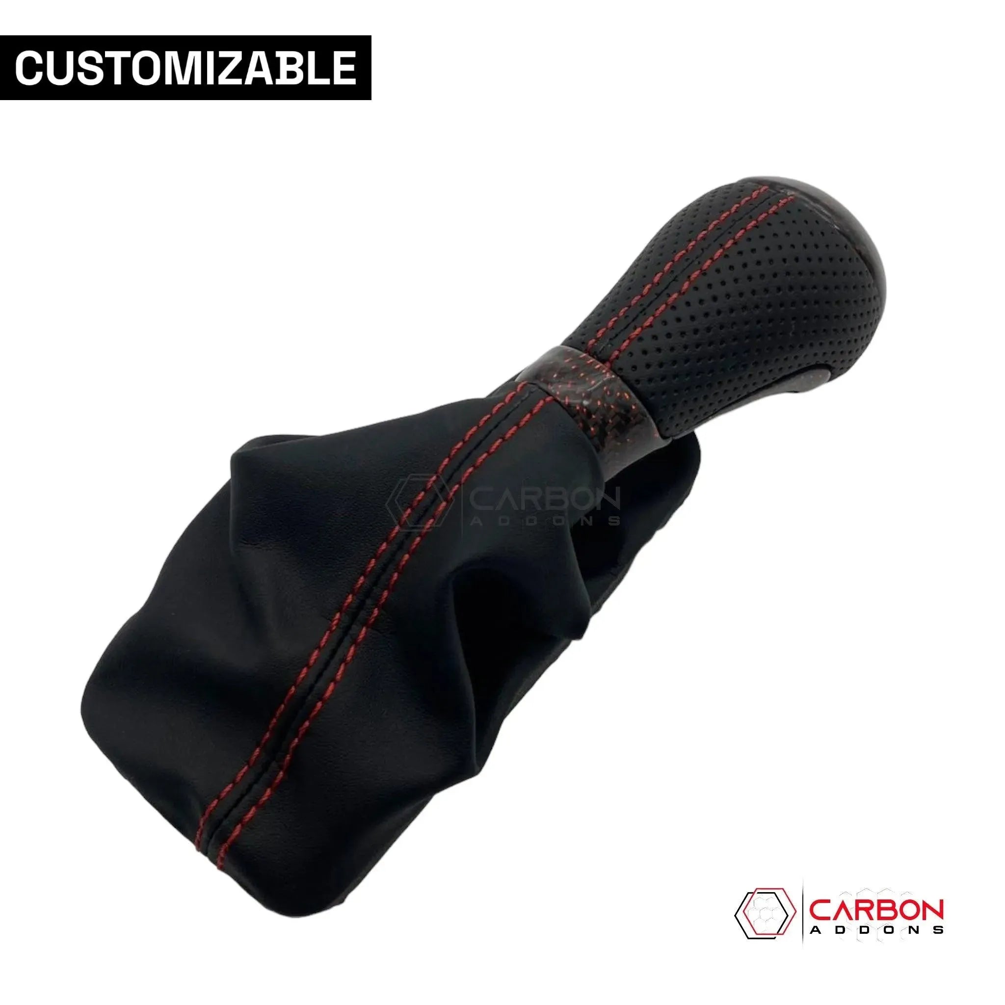 Customizable Carbon Fiber Automatic Shift Knob for 2016-2024 Chevy Camaro - carbonaddons Carbon Fiber Parts, Accessories, Upgrades, Mods