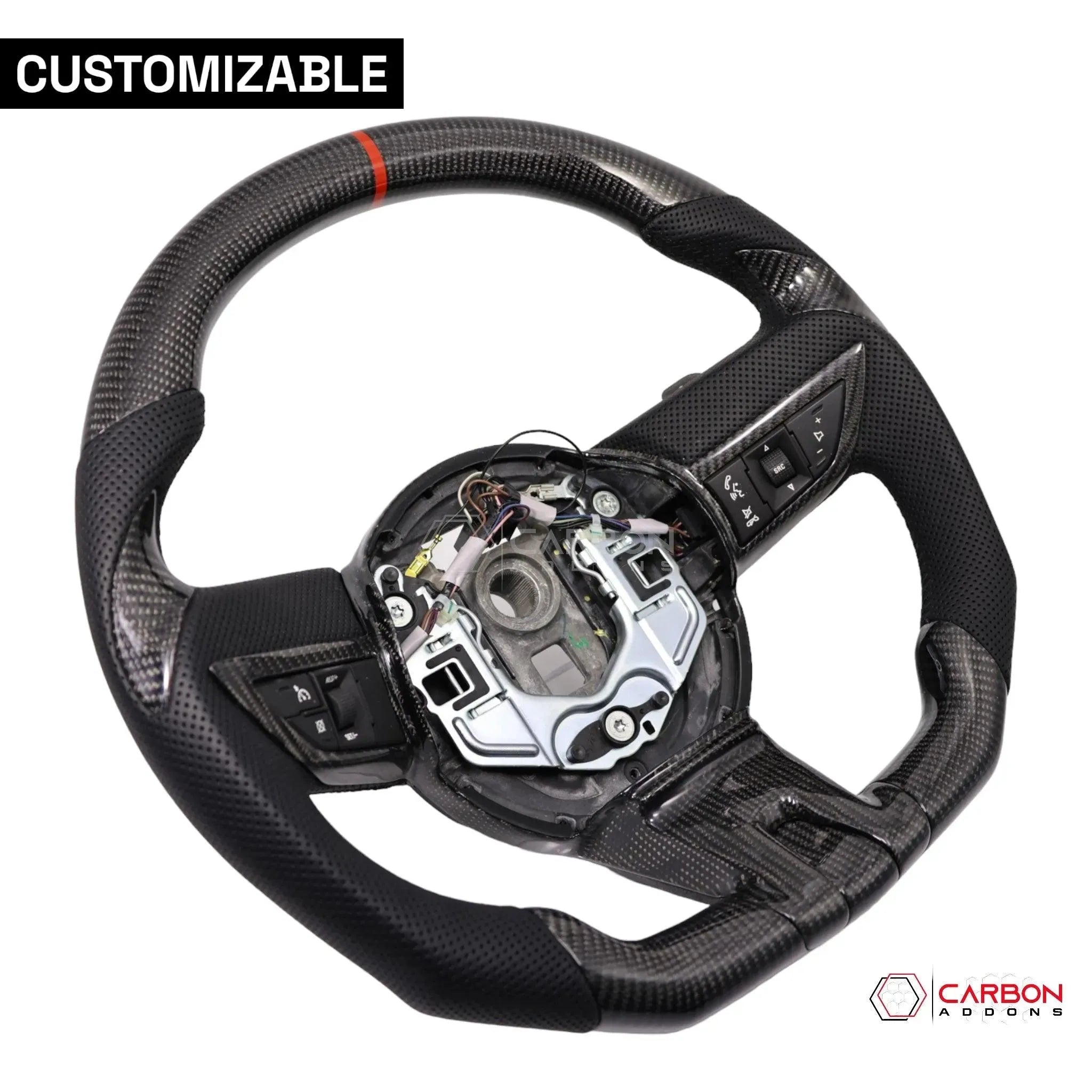Customizable Carbon Fiber Steering Wheel for Chevy Camaro 2010-2012 - carbonaddons Carbon Fiber Parts, Accessories, Upgrades, Mods