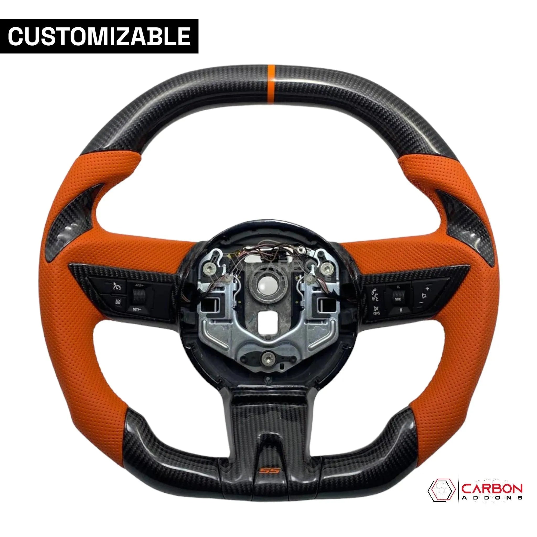 Customizable Carbon Fiber Steering Wheel for Chevy Camaro 2010-2012 - carbonaddons Carbon Fiber Parts, Accessories, Upgrades, Mods