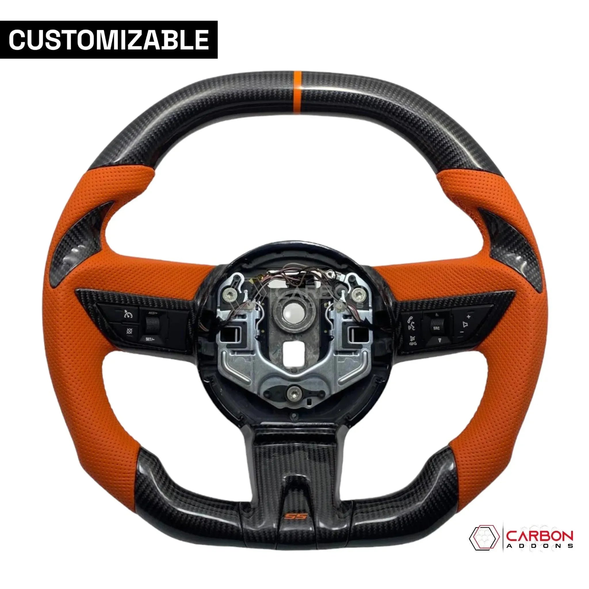 Customizable Carbon Fiber Steering Wheel for Chevy Camaro 2010-2012 - carbonaddons Carbon Fiber Parts, Accessories, Upgrades, Mods
