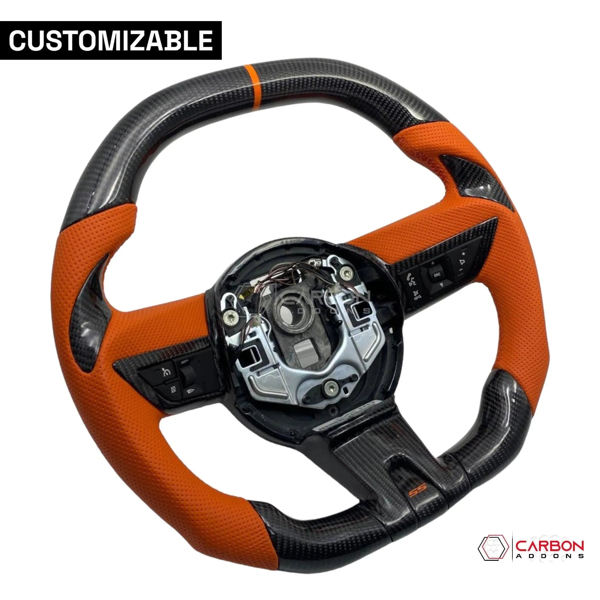 Customizable Carbon Fiber Steering Wheel for Chevy Camaro 2010-2012 - carbonaddons Carbon Fiber Parts, Accessories, Upgrades, Mods