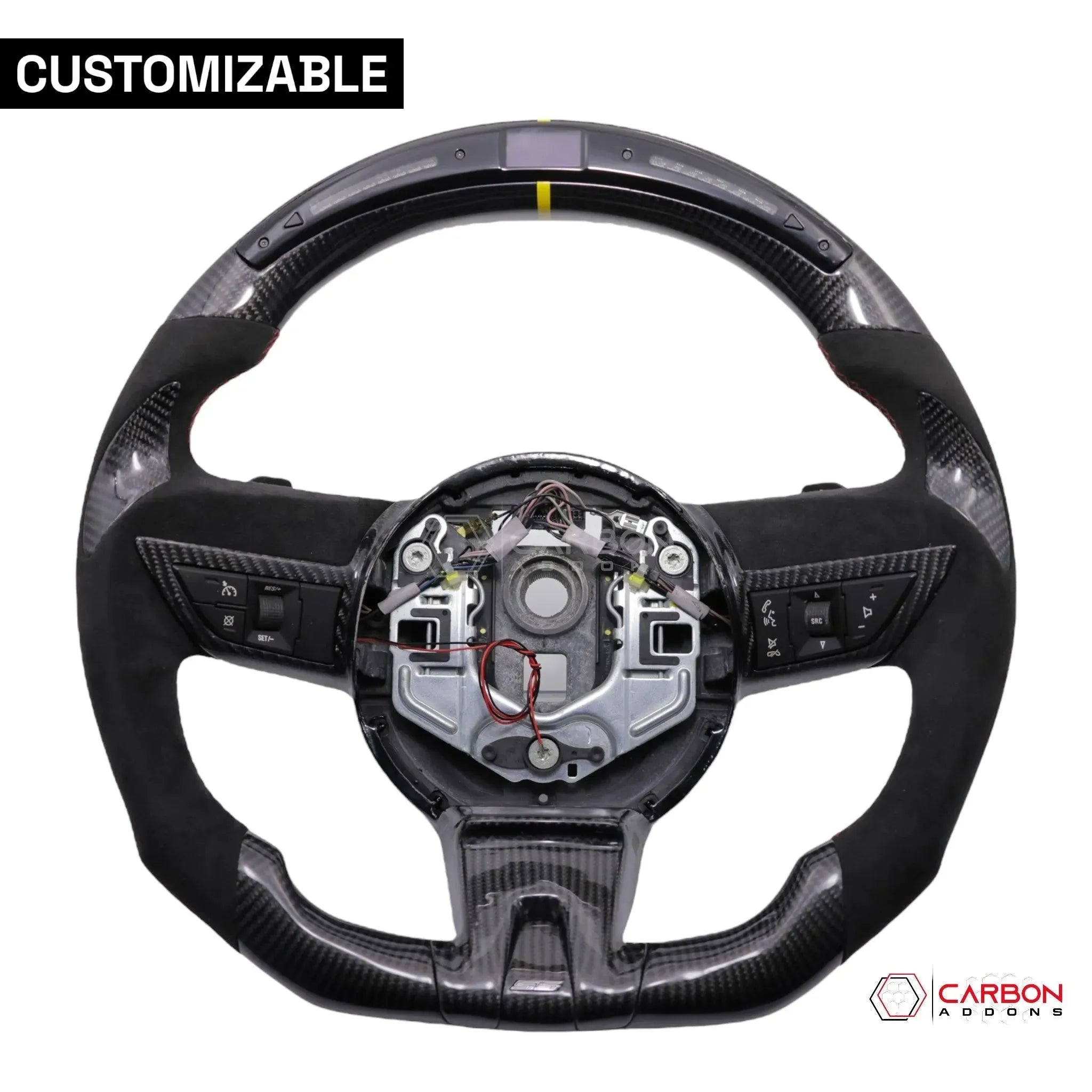 Customizable Carbon Fiber Steering Wheel for Chevy Camaro 2010-2012 - carbonaddons Carbon Fiber Parts, Accessories, Upgrades, Mods