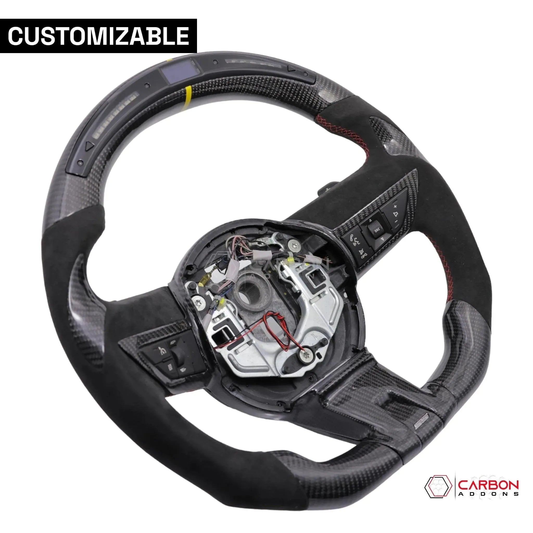 Customizable Carbon Fiber Steering Wheel for Chevy Camaro 2010-2012 - carbonaddons Carbon Fiber Parts, Accessories, Upgrades, Mods