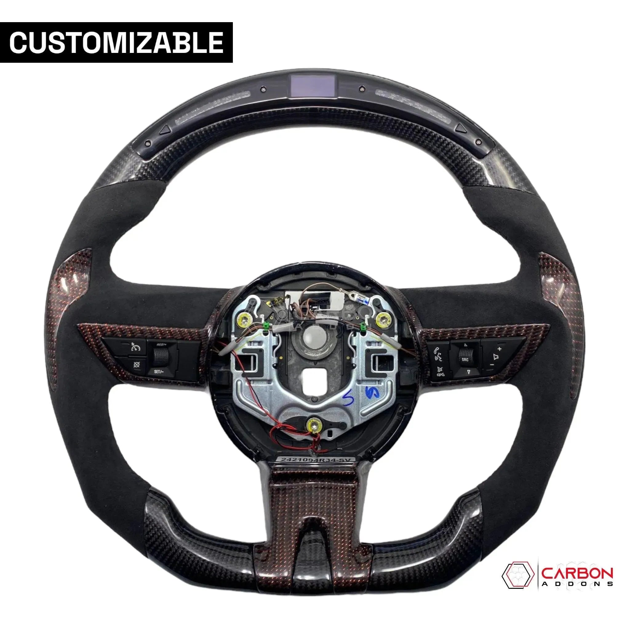 Customizable Carbon Fiber Steering Wheel for Chevy Camaro 2010-2012 - carbonaddons Carbon Fiber Parts, Accessories, Upgrades, Mods