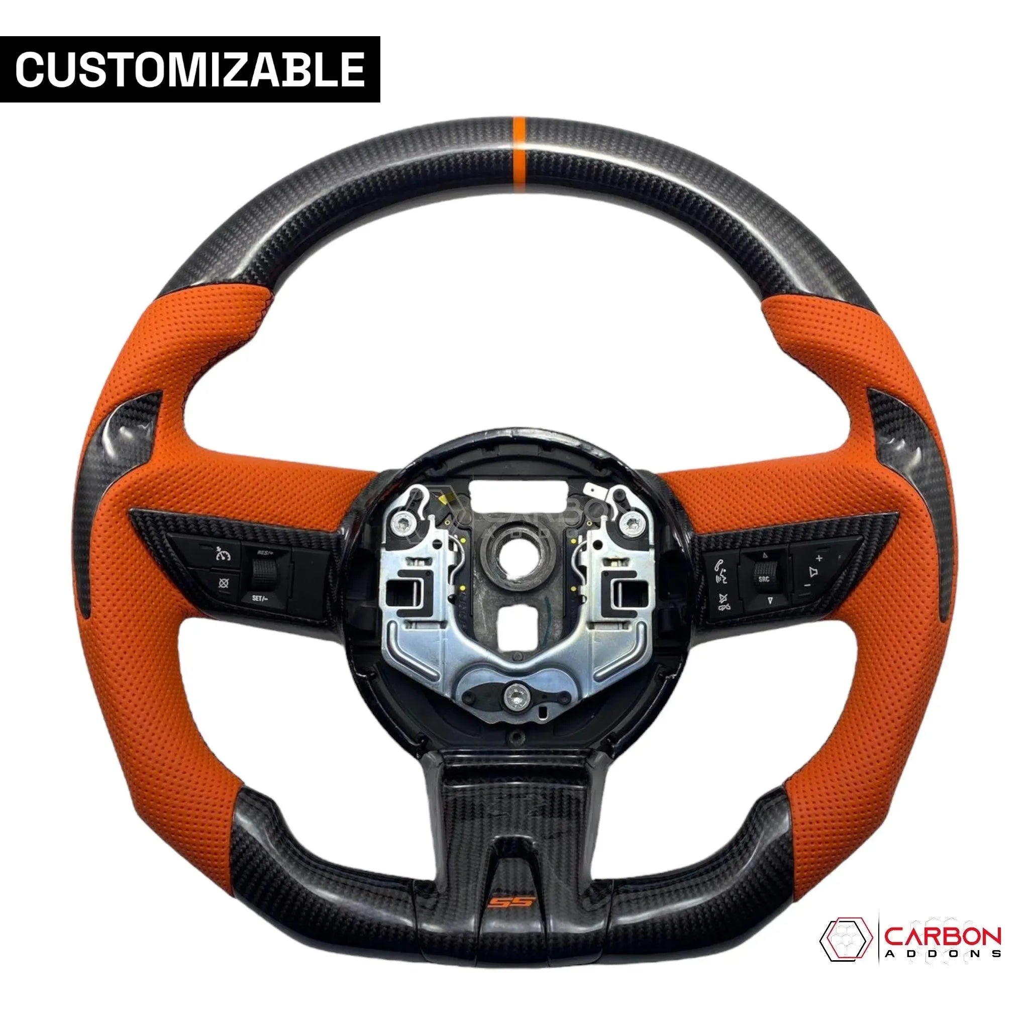 Customizable Carbon Fiber Steering Wheel for Chevy Camaro 2010-2012 - carbonaddons Carbon Fiber Parts, Accessories, Upgrades, Mods