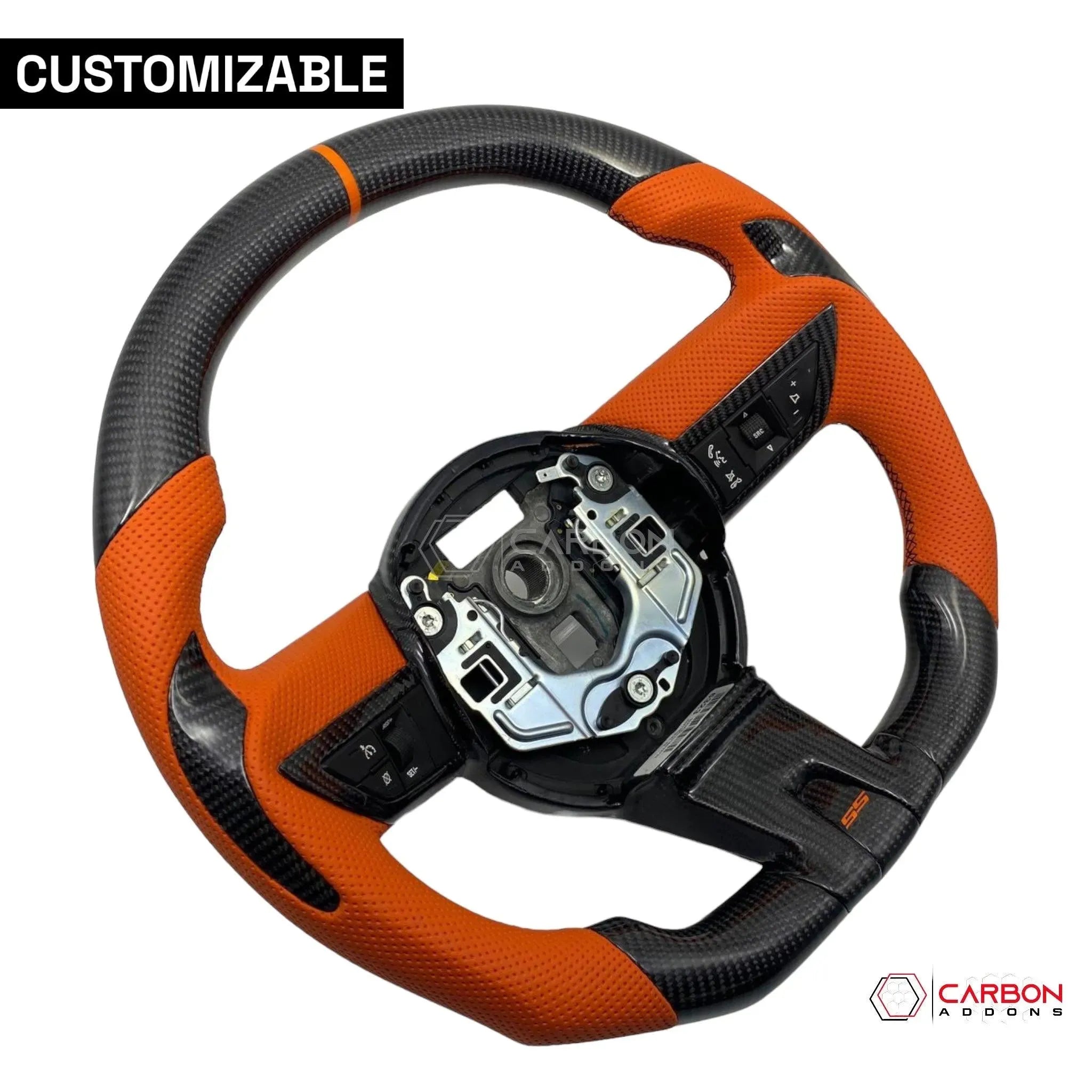 Customizable Carbon Fiber Steering Wheel for Chevy Camaro 2010-2012 - carbonaddons Carbon Fiber Parts, Accessories, Upgrades, Mods