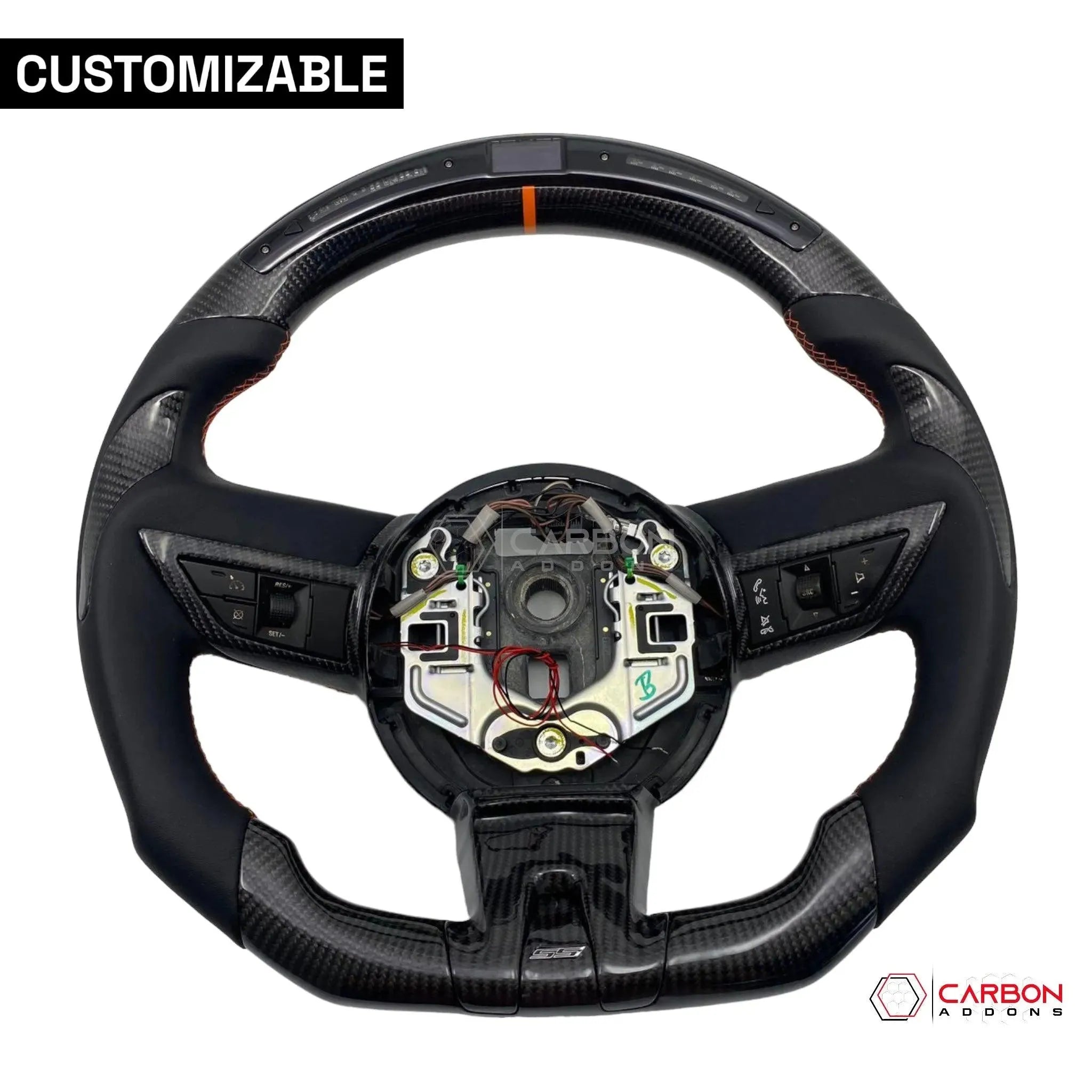Customizable Carbon Fiber Steering Wheel for Chevy Camaro 2010-2012 - carbonaddons Carbon Fiber Parts, Accessories, Upgrades, Mods