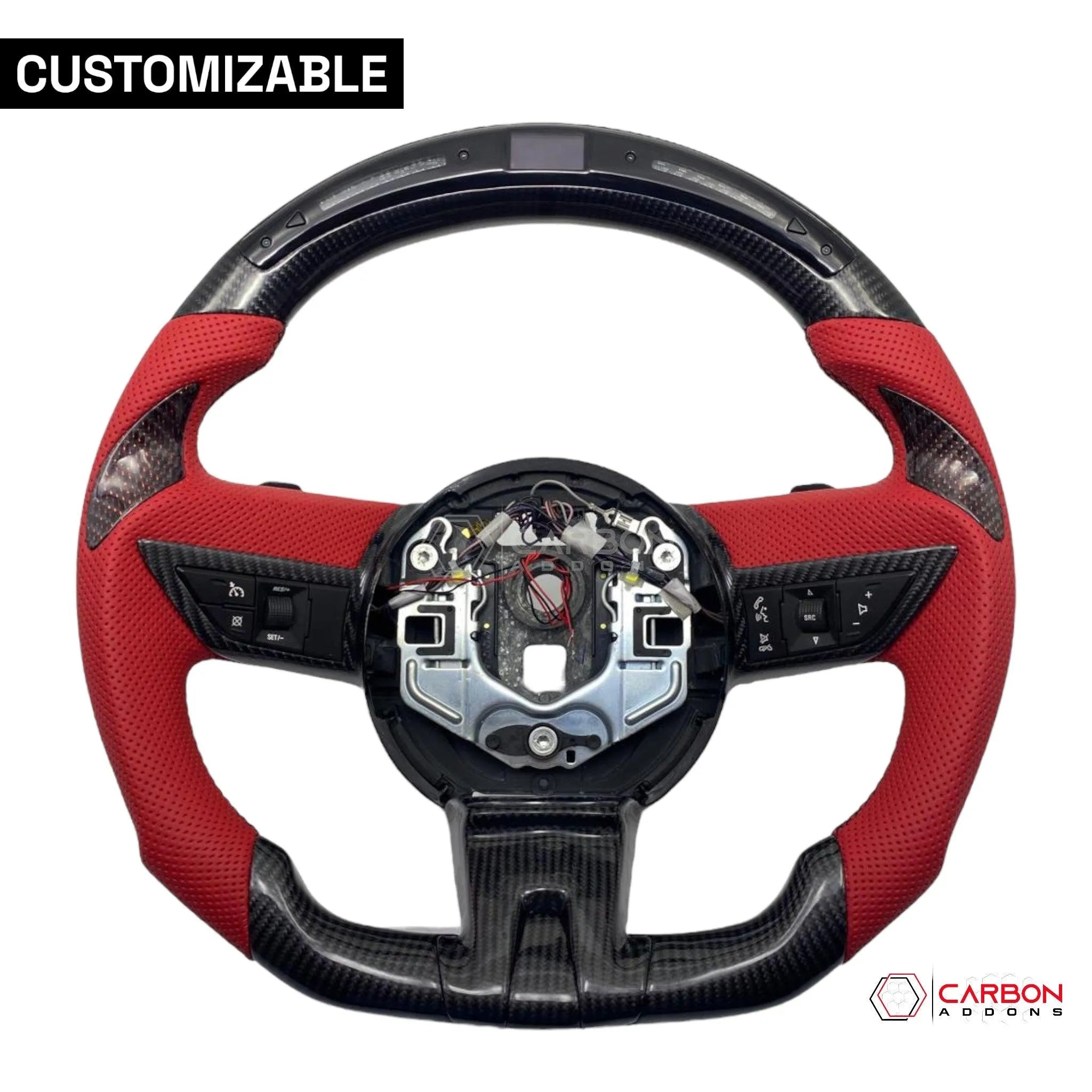 Customizable Carbon Fiber Steering Wheel for Chevy Camaro 2010-2012 - carbonaddons Carbon Fiber Parts, Accessories, Upgrades, Mods