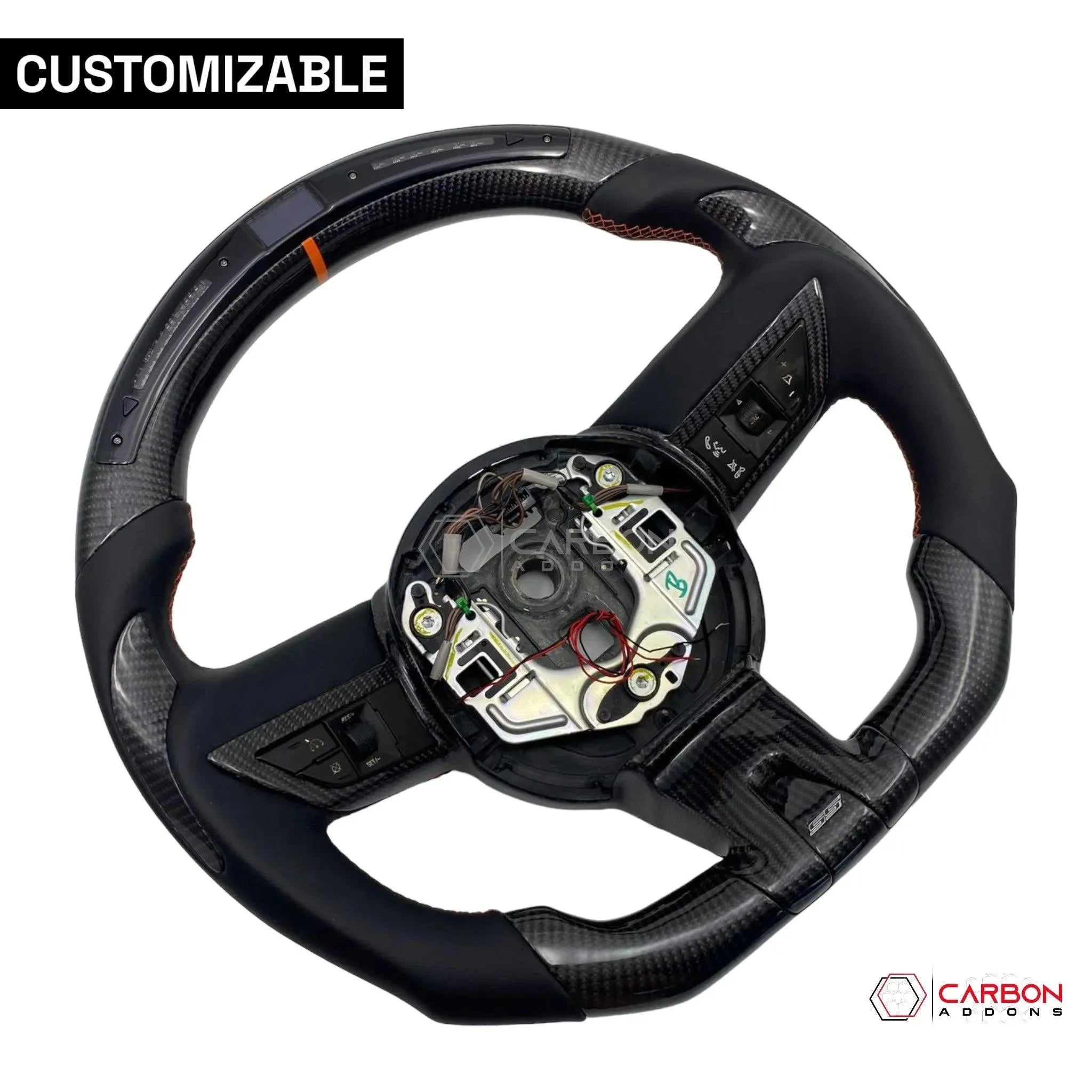 Customizable Carbon Fiber Steering Wheel for Chevy Camaro 2010-2012 - carbonaddons Carbon Fiber Parts, Accessories, Upgrades, Mods