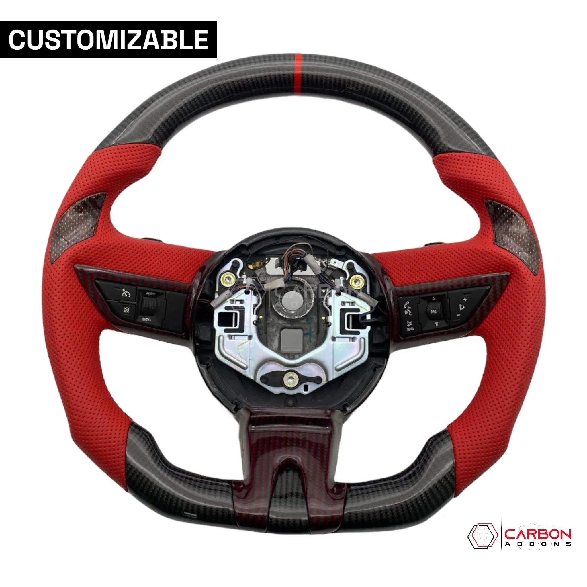 Customizable Carbon Fiber Steering Wheel for Chevy Camaro 2010-2012 - carbonaddons Carbon Fiber Parts, Accessories, Upgrades, Mods