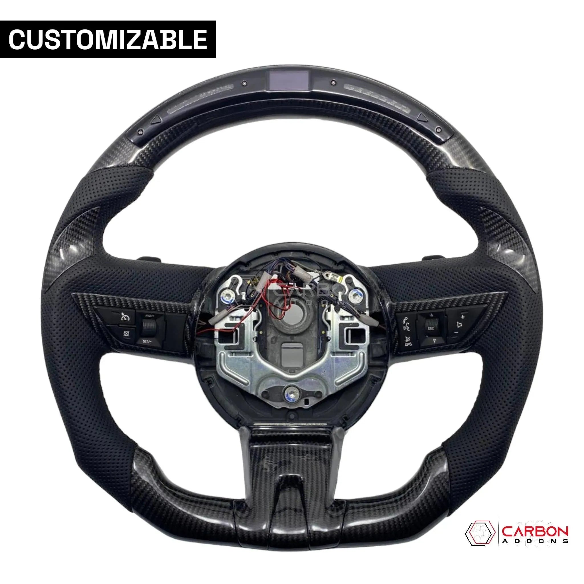 Customizable Carbon Fiber Steering Wheel for Chevy Camaro 2010-2012 - carbonaddons Carbon Fiber Parts, Accessories, Upgrades, Mods