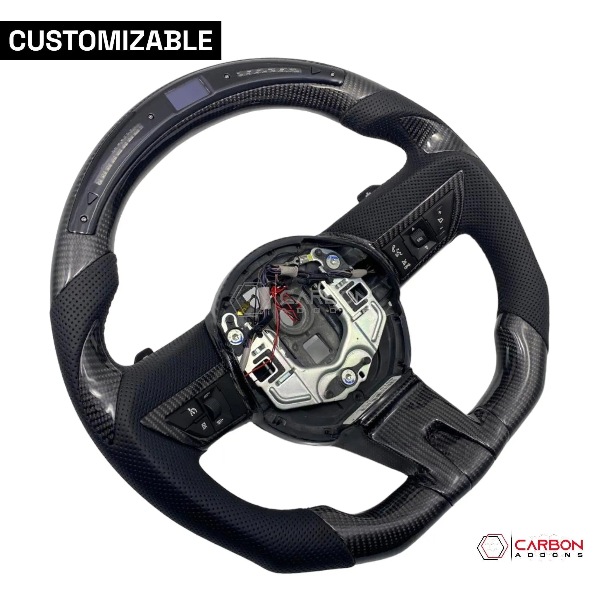 Customizable Carbon Fiber Steering Wheel for Chevy Camaro 2010-2012 - carbonaddons Carbon Fiber Parts, Accessories, Upgrades, Mods