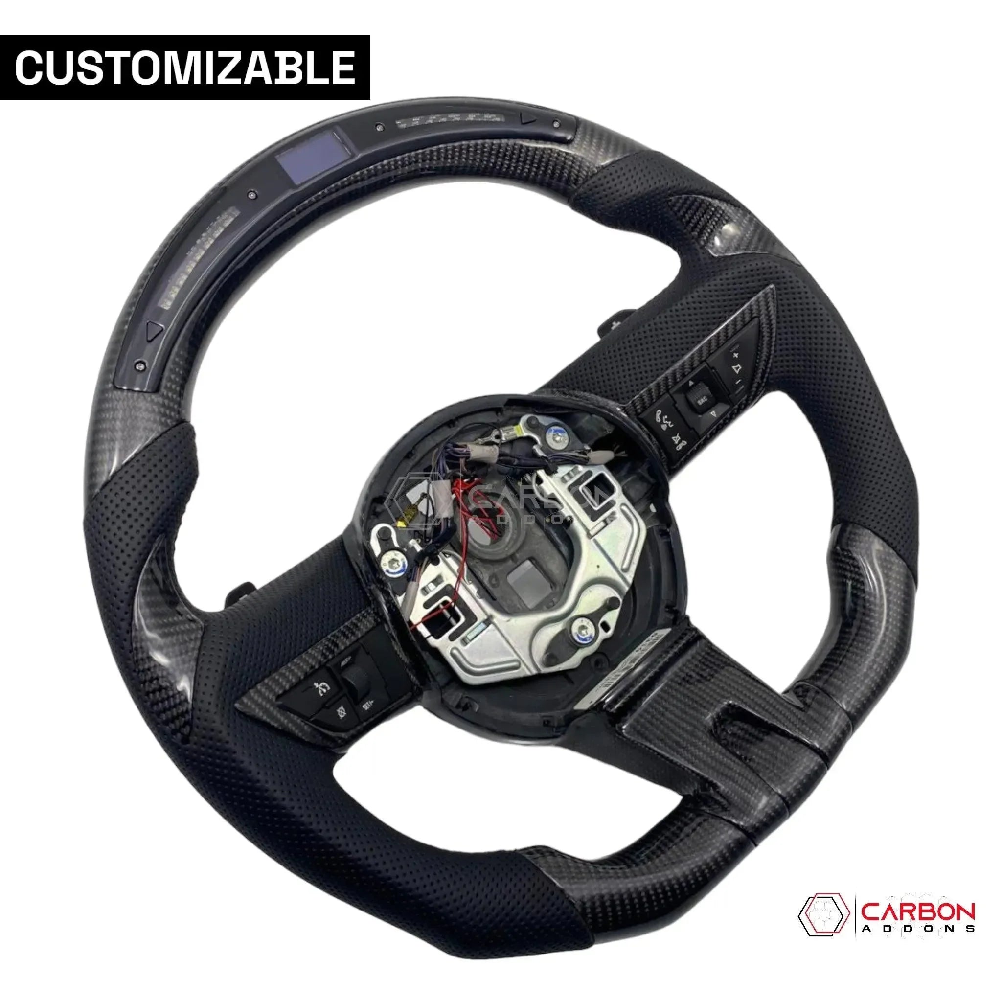 Customizable Carbon Fiber Steering Wheel for Chevy Camaro 2010-2012 - carbonaddons Carbon Fiber Parts, Accessories, Upgrades, Mods