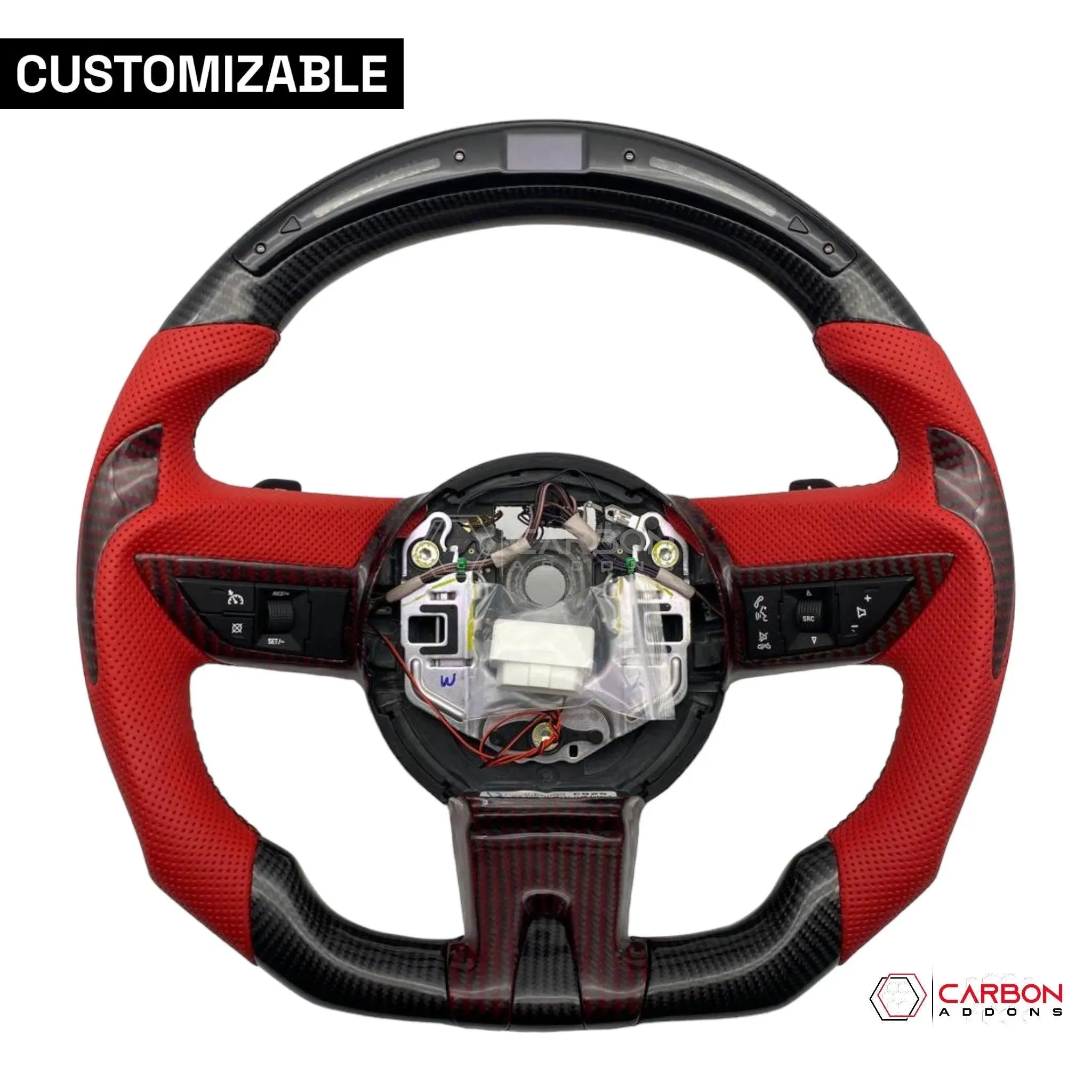 Customizable Carbon Fiber Steering Wheel for Chevy Camaro 2010-2012 - carbonaddons Carbon Fiber Parts, Accessories, Upgrades, Mods