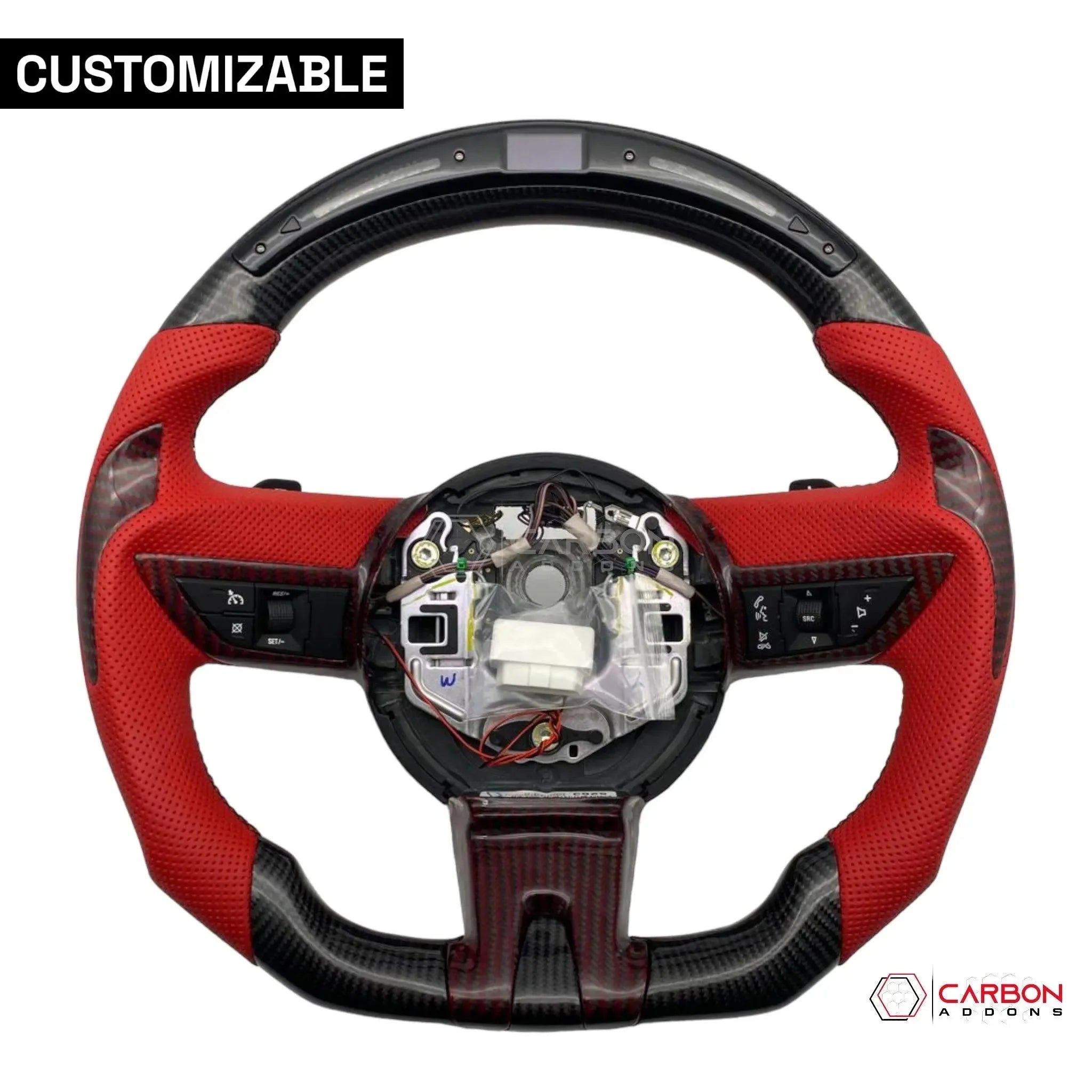 Customizable Carbon Fiber Steering Wheel for Chevy Camaro 2010-2012 - carbonaddons Carbon Fiber Parts, Accessories, Upgrades, Mods