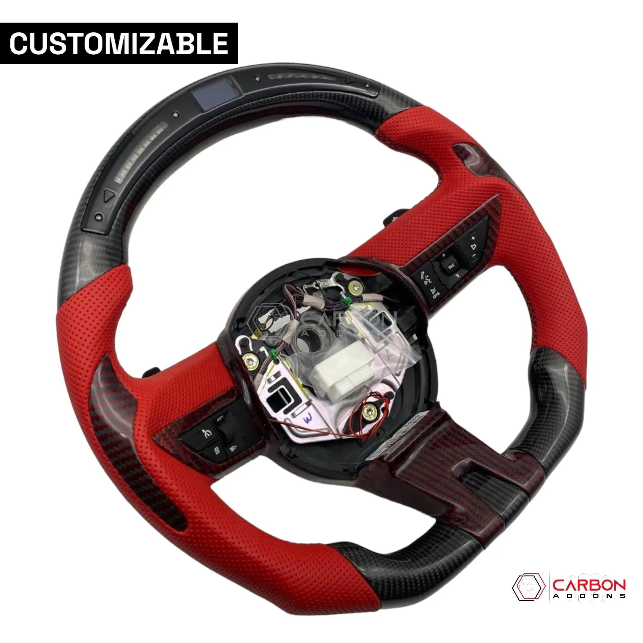 Customizable Carbon Fiber Steering Wheel for Chevy Camaro 2010-2012 - carbonaddons Carbon Fiber Parts, Accessories, Upgrades, Mods