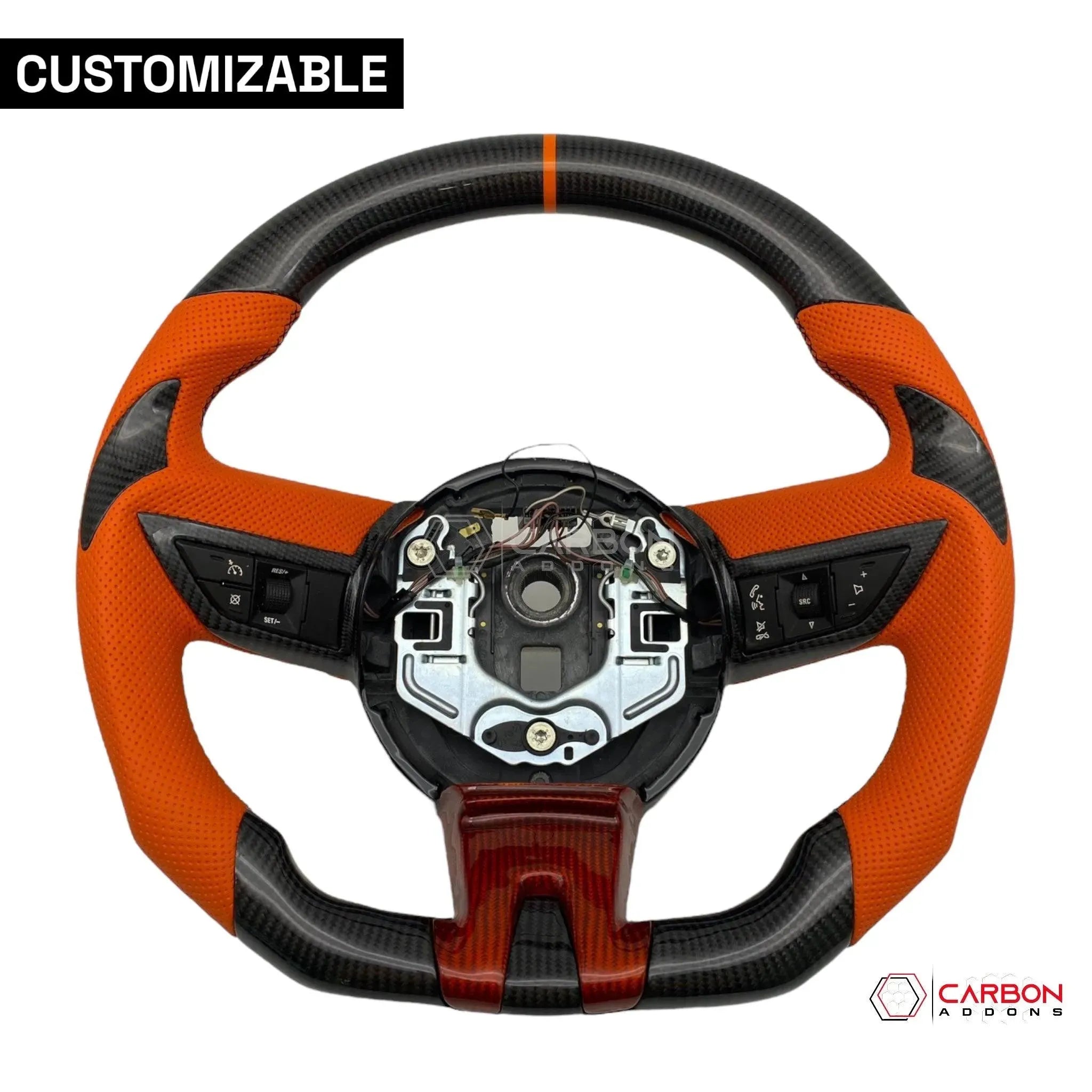 Customizable Carbon Fiber Steering Wheel for Chevy Camaro 2010-2012 - carbonaddons Carbon Fiber Parts, Accessories, Upgrades, Mods