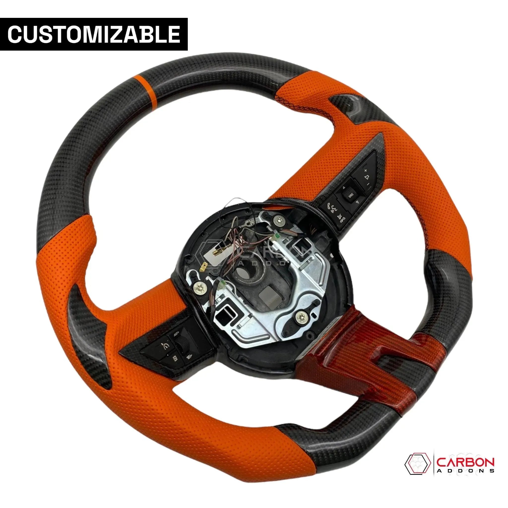 Customizable Carbon Fiber Steering Wheel for Chevy Camaro 2010-2012 - carbonaddons Carbon Fiber Parts, Accessories, Upgrades, Mods