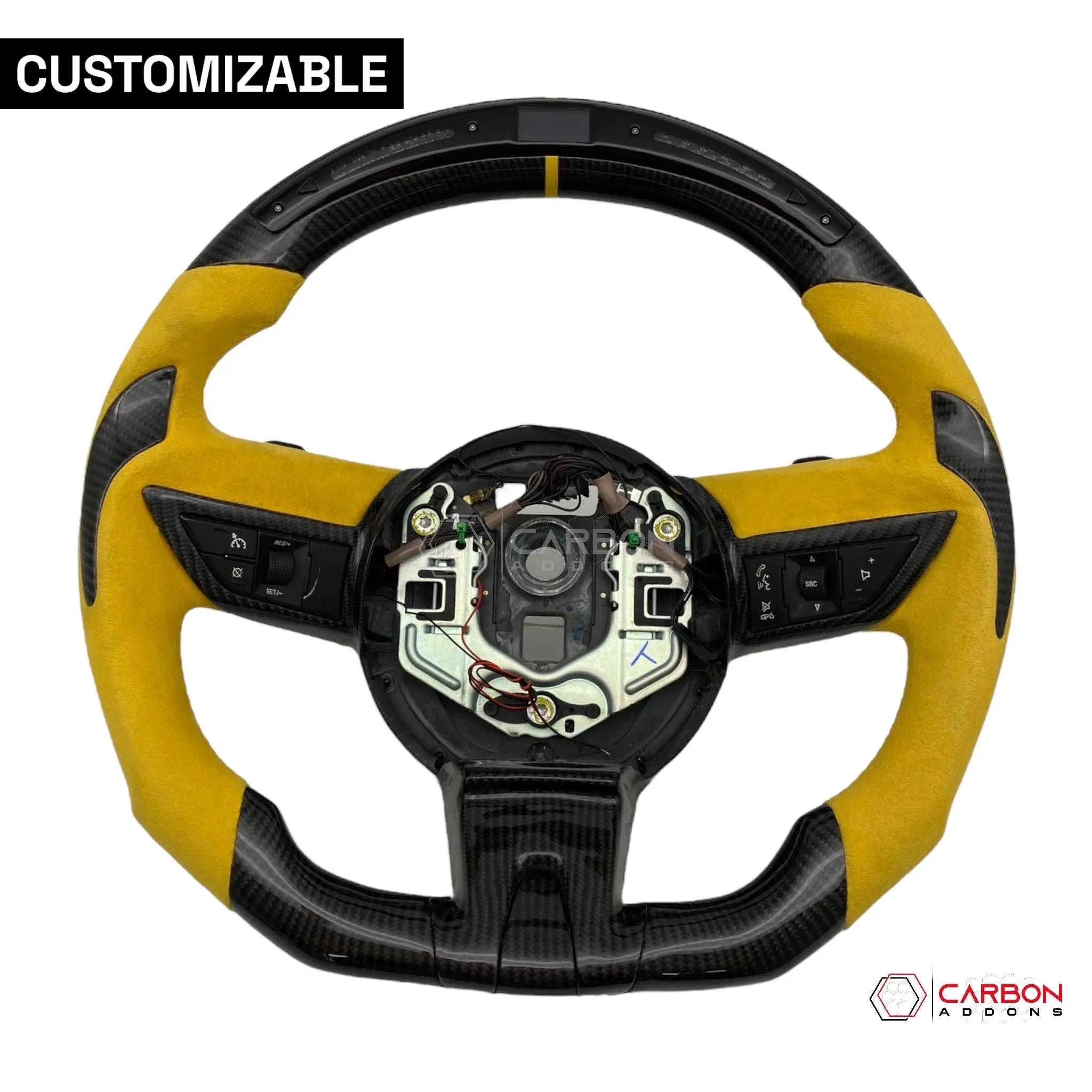 Customizable Carbon Fiber Steering Wheel for Chevy Camaro 2010-2012 - carbonaddons Carbon Fiber Parts, Accessories, Upgrades, Mods