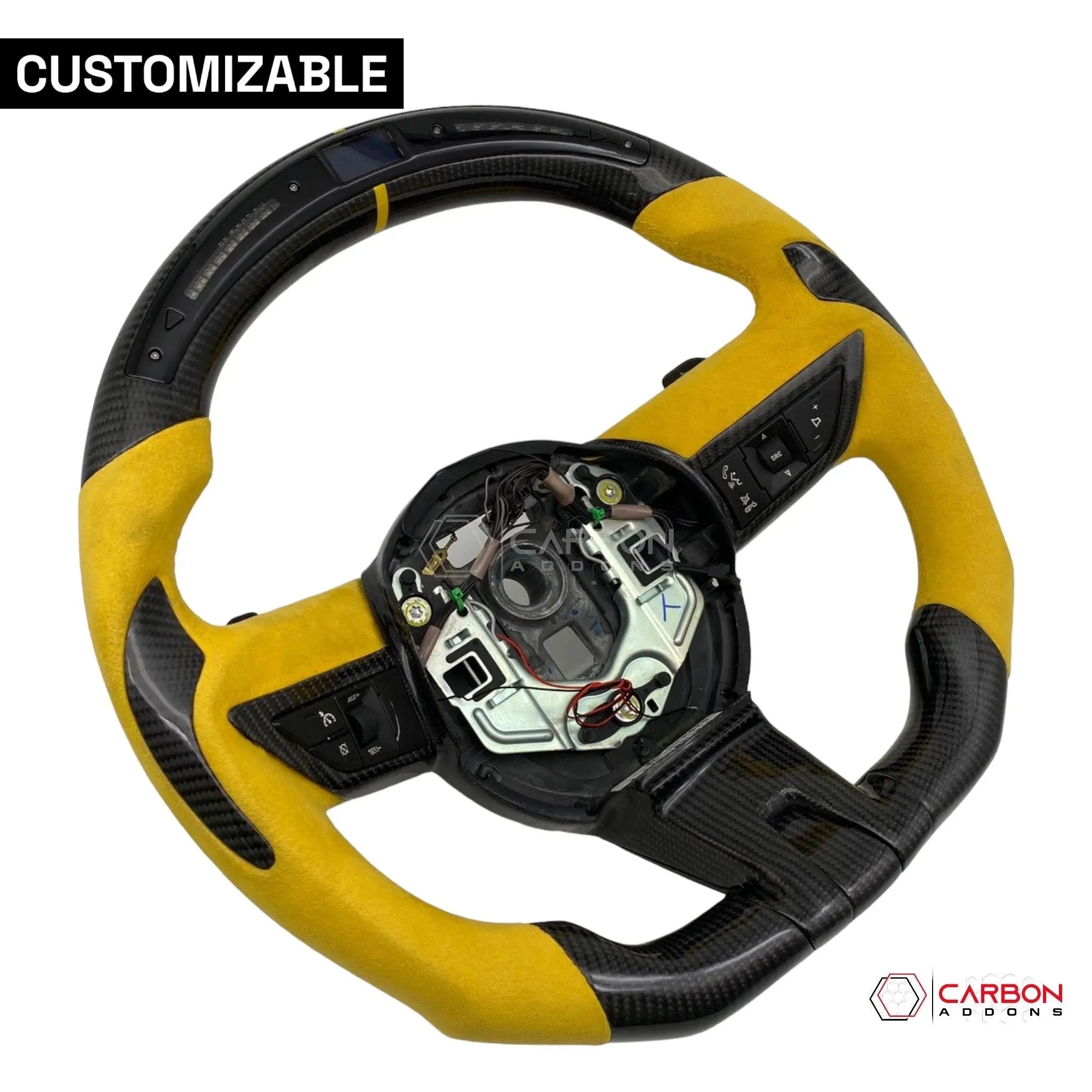 Customizable Carbon Fiber Steering Wheel for Chevy Camaro 2010-2012 - carbonaddons Carbon Fiber Parts, Accessories, Upgrades, Mods