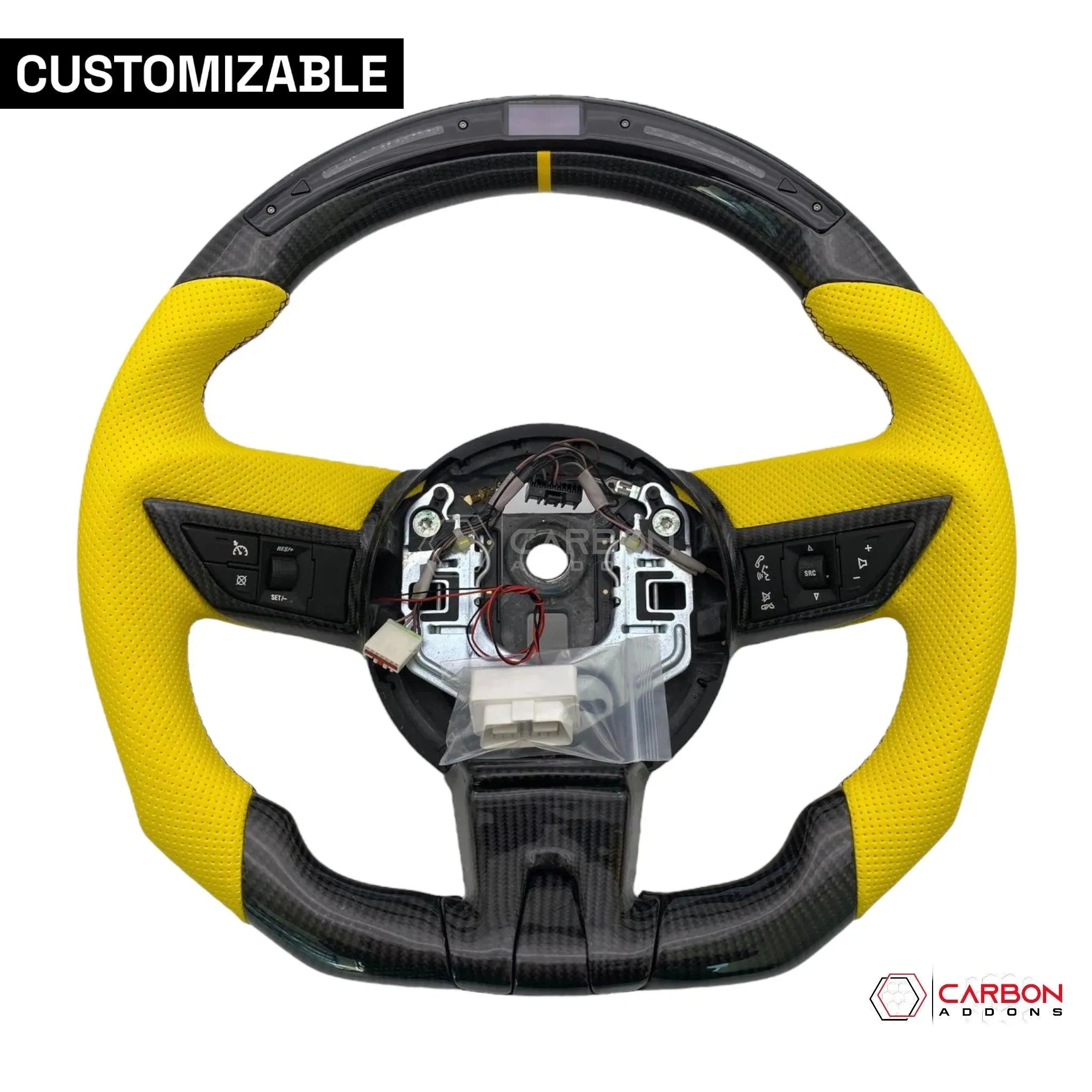 Customizable Carbon Fiber Steering Wheel for Chevy Camaro 2010-2012 - carbonaddons Carbon Fiber Parts, Accessories, Upgrades, Mods