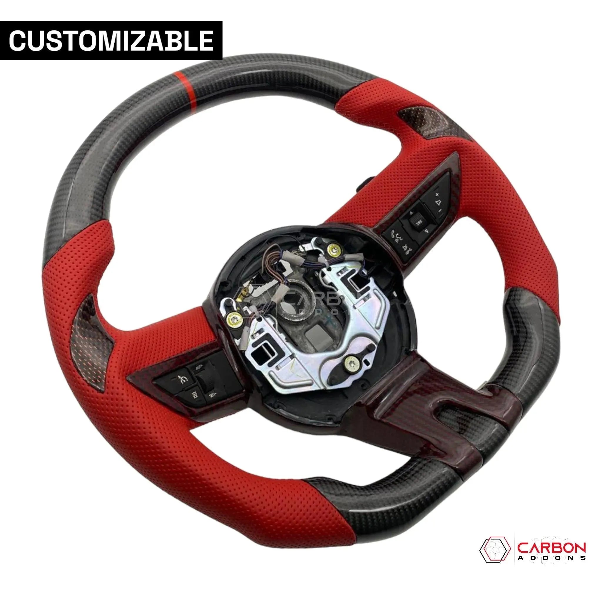 Customizable Carbon Fiber Steering Wheel for Chevy Camaro 2010-2012 - carbonaddons Carbon Fiber Parts, Accessories, Upgrades, Mods