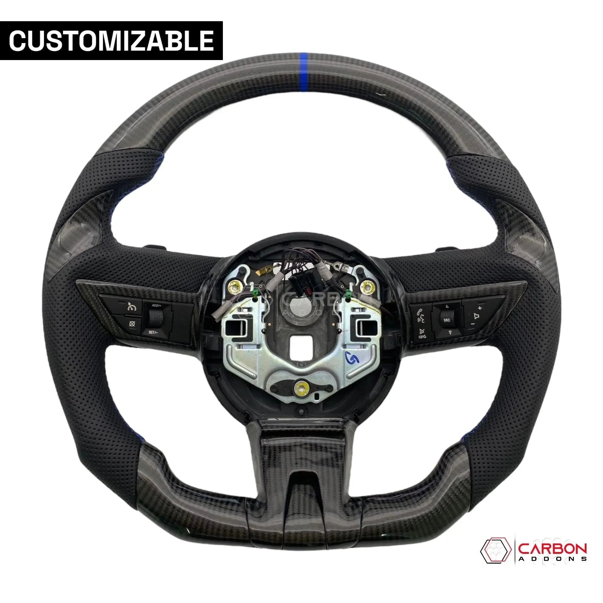 Customizable Carbon Fiber Steering Wheel for Chevy Camaro 2010-2012 - carbonaddons Carbon Fiber Parts, Accessories, Upgrades, Mods