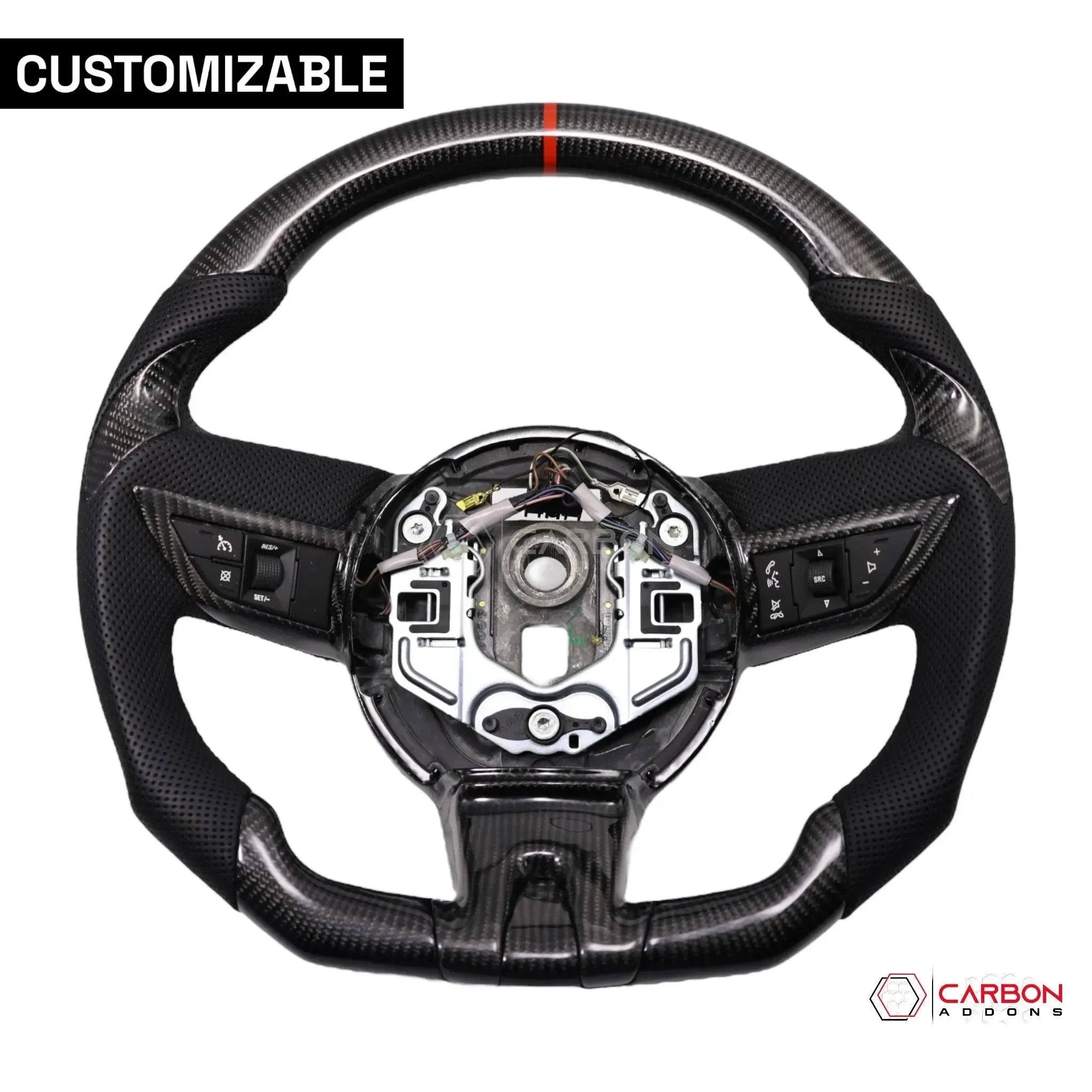 Customizable Carbon Fiber Steering Wheel for Chevy Camaro 2010-2012 - carbonaddons Carbon Fiber Parts, Accessories, Upgrades, Mods