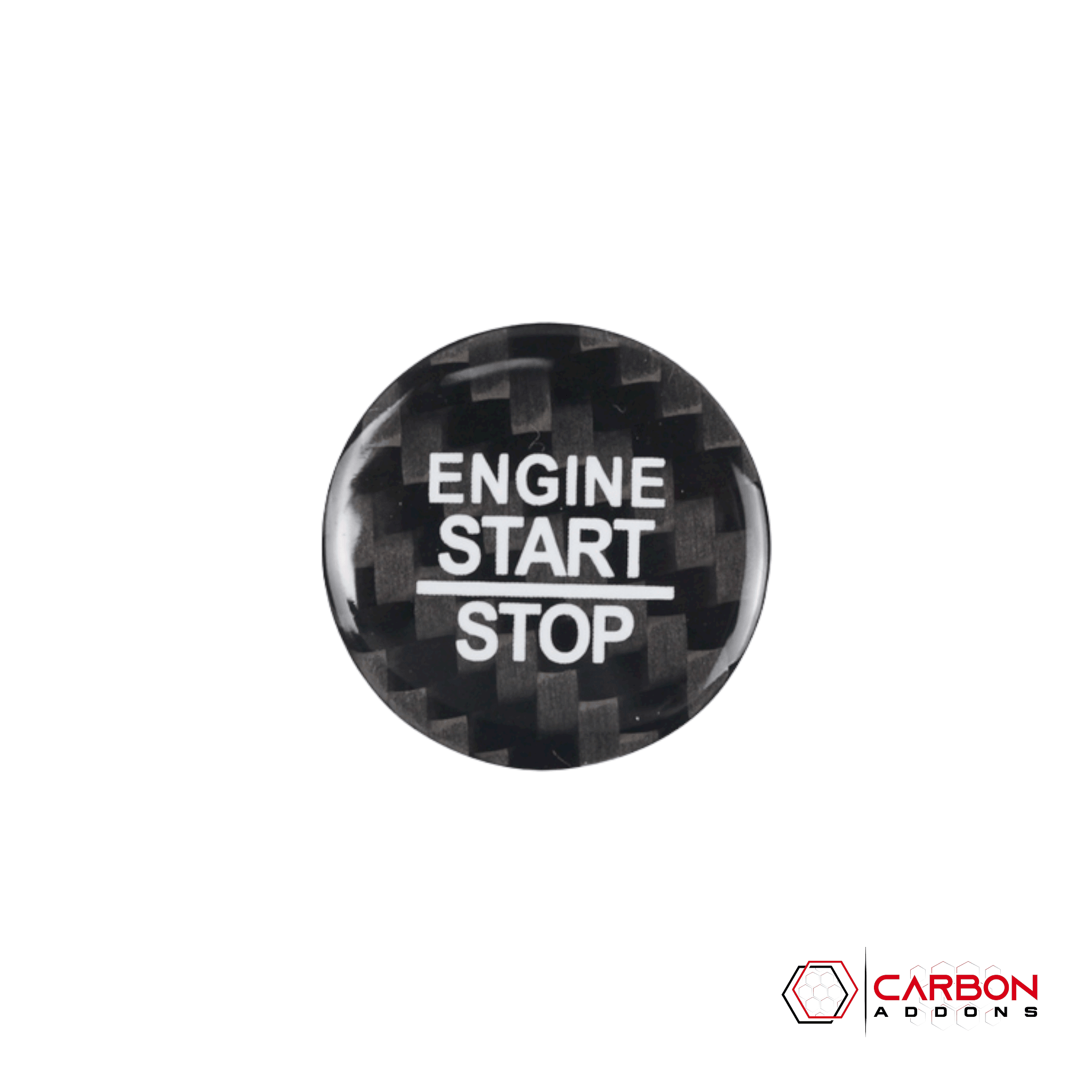 Dodge Challenger/Charger/Durango 2015-2023 Carbon Fiber Start Button Cover - carbonaddons Carbon Fiber Parts, Accessories, Upgrades, Mods