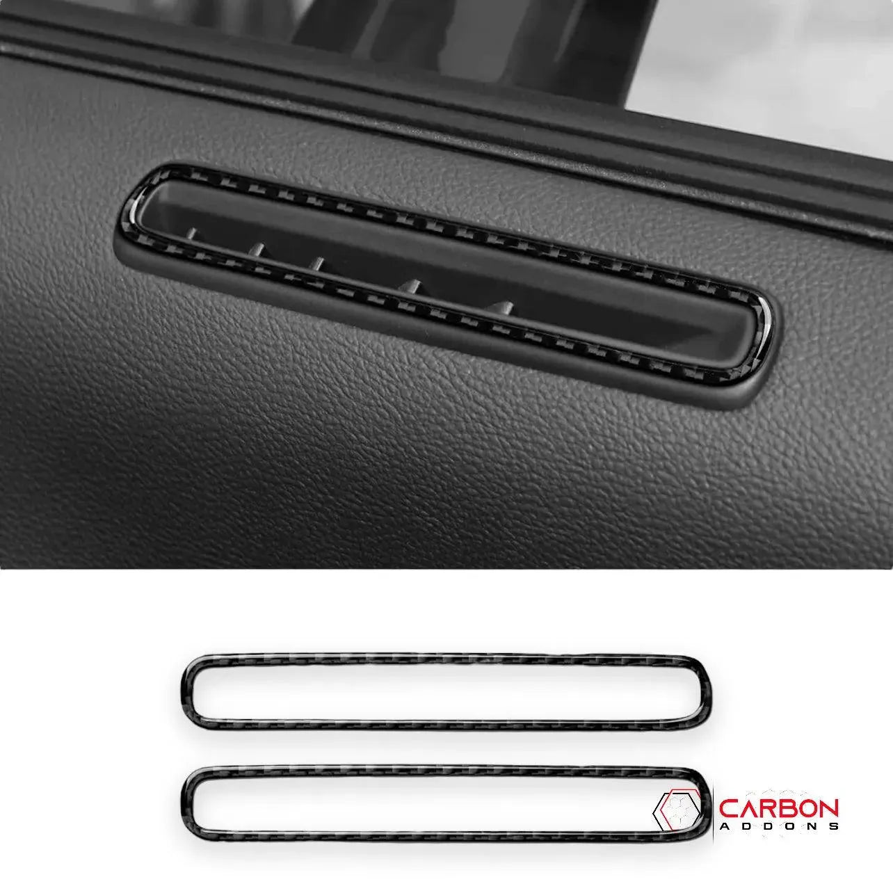 Dodge Charger 2015-2023 Carbon Fiber Door AC Vent Trim Overlay for - carbonaddons Carbon Fiber Parts, Accessories, Upgrades, Mods