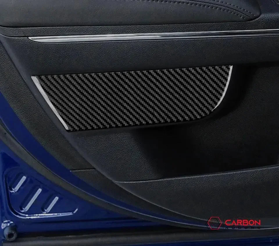 Dodge Charger 2015-2023 Carbon Fiber Door Panel Trim Overlay - carbonaddons Carbon Fiber Parts, Accessories, Upgrades, Mods