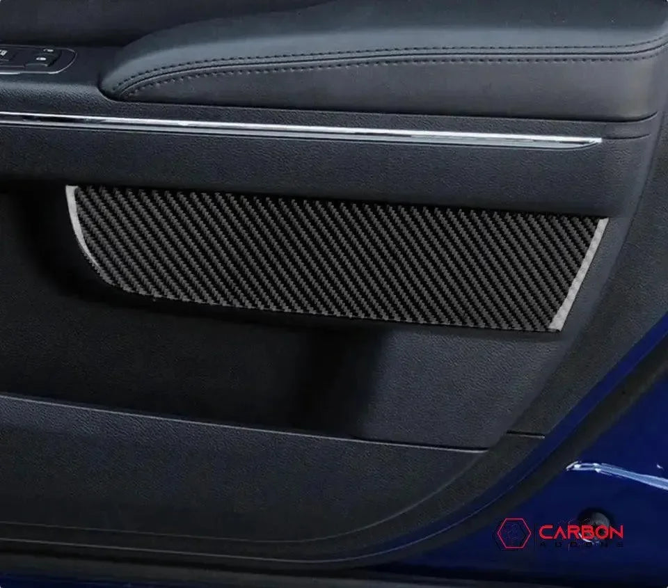 Dodge Charger 2015-2023 Carbon Fiber Door Panel Trim Overlay - carbonaddons Carbon Fiber Parts, Accessories, Upgrades, Mods