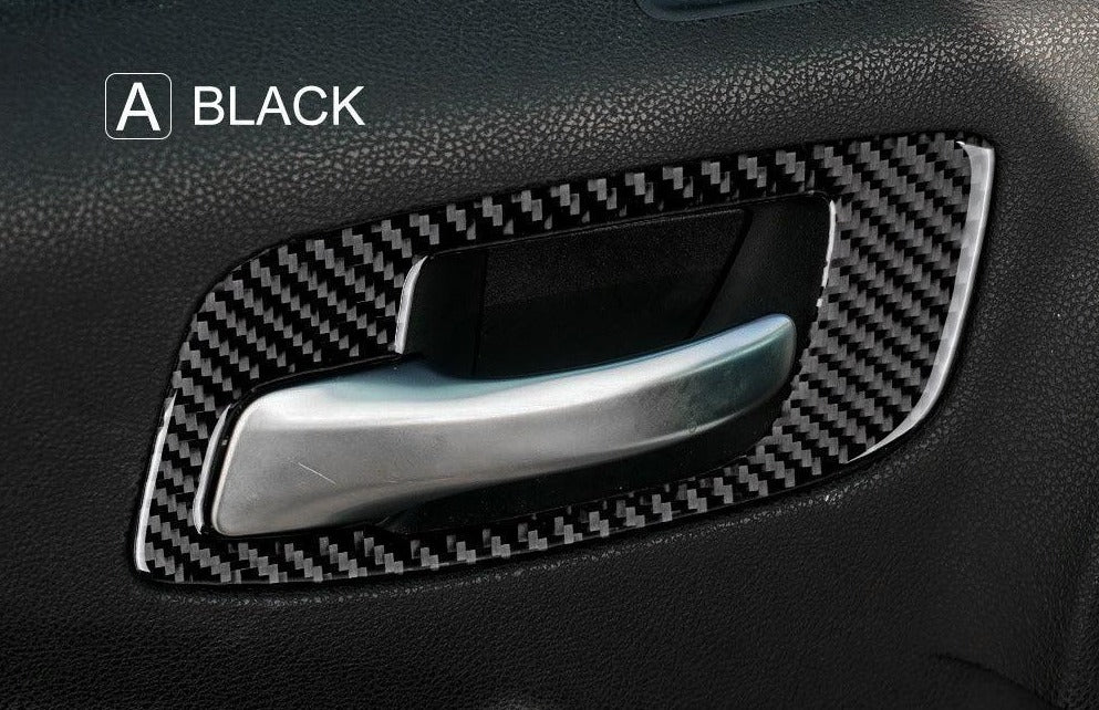 Dodge Charger 2015-2023 Carbon Fiber Interior Door Handle Trim Overlay - carbonaddons Carbon Fiber Parts, Accessories, Upgrades, Mods