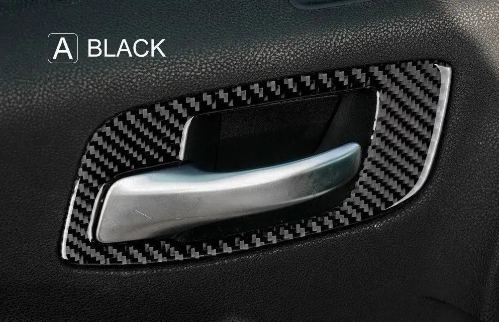 Dodge Charger 2015-2023 Carbon Fiber Interior Door Handle Trim Overlay - carbonaddons Carbon Fiber Parts, Accessories, Upgrades, Mods
