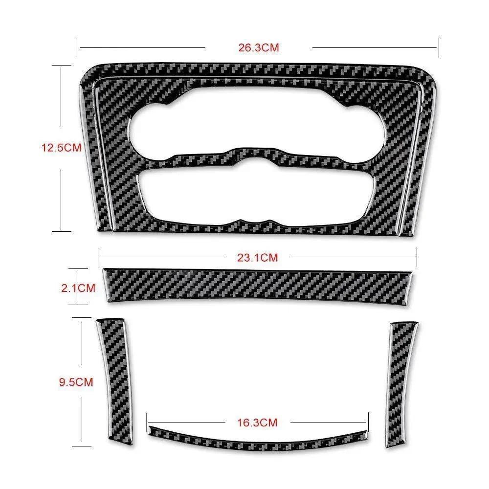 Real carbon fiber interior trim kit with precise dimensions for American vehicles
