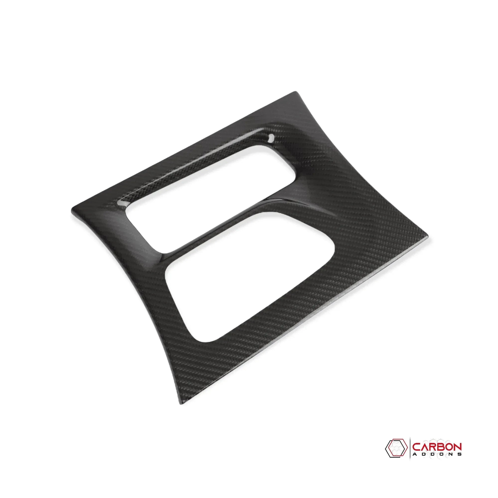 Real carbon fiber interior trim panel for American vehicles, sleek black weave design
