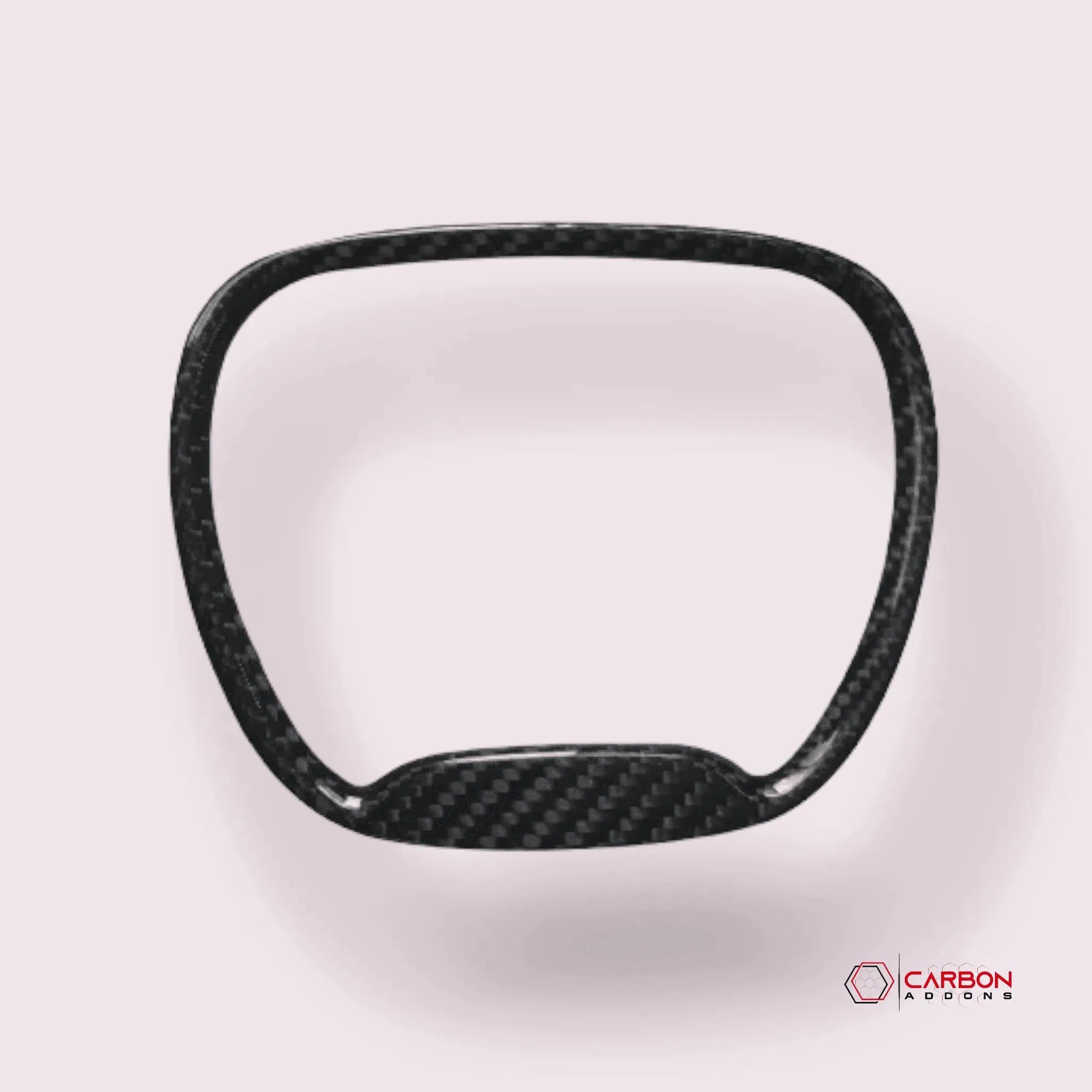 Dodge Charger/Challenger/Durango Carbon Fiber Airbag Chrome Trim Delete Cover 2015-2023 - carbonaddons Carbon Fiber Parts, Accessories, Upgrades, Mods