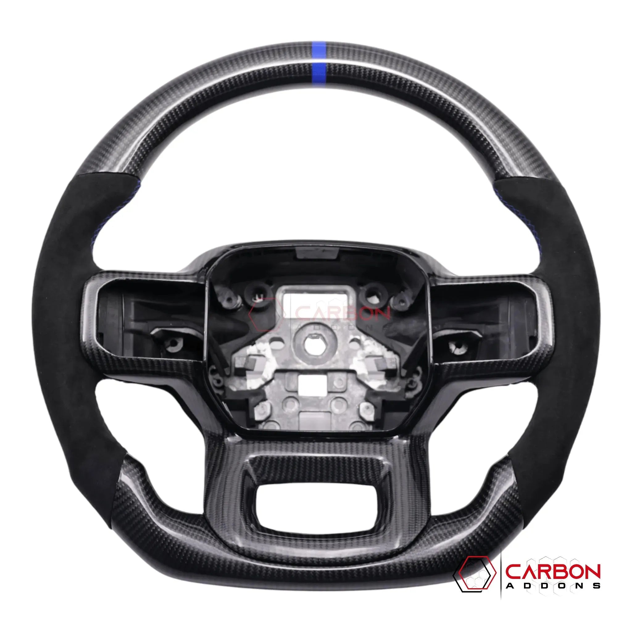 Ford F150 2021-2024 Custom Heated Carbon Fiber Steering Wheel - carbonaddons Carbon Fiber Parts, Accessories, Upgrades, Mods