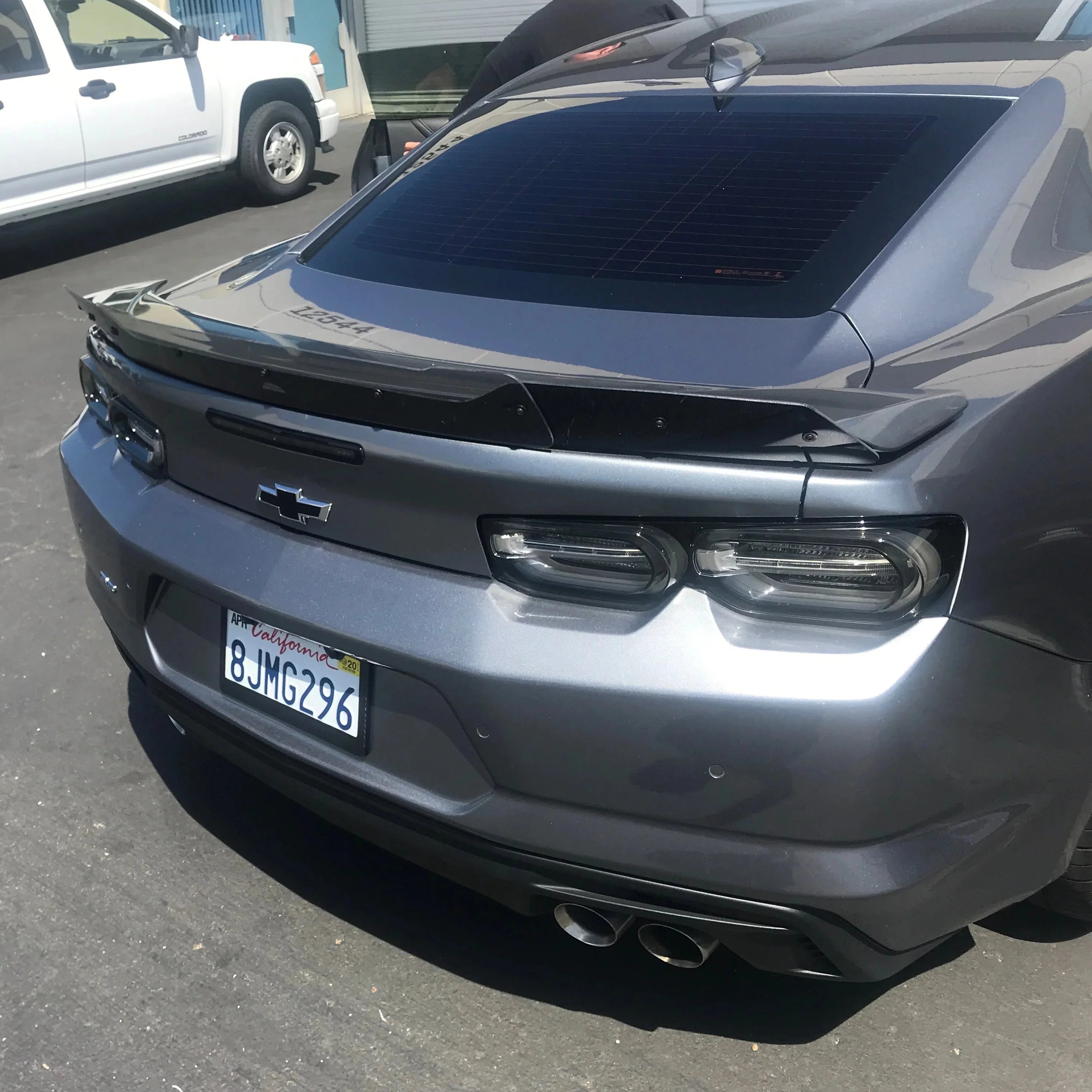 2019–2024 Camaro SS Wicker Bill for OEM Spoiler w/ Active Rear-View Camera (ZL1 Addons)