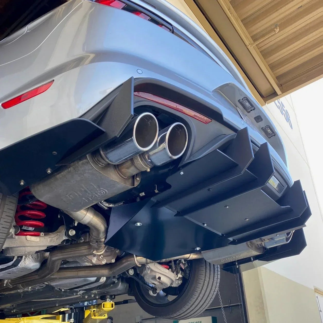 Stealth-Style Rear Diffuser for 2018–2023 Ford Mustang GT (Quad Exhaust)