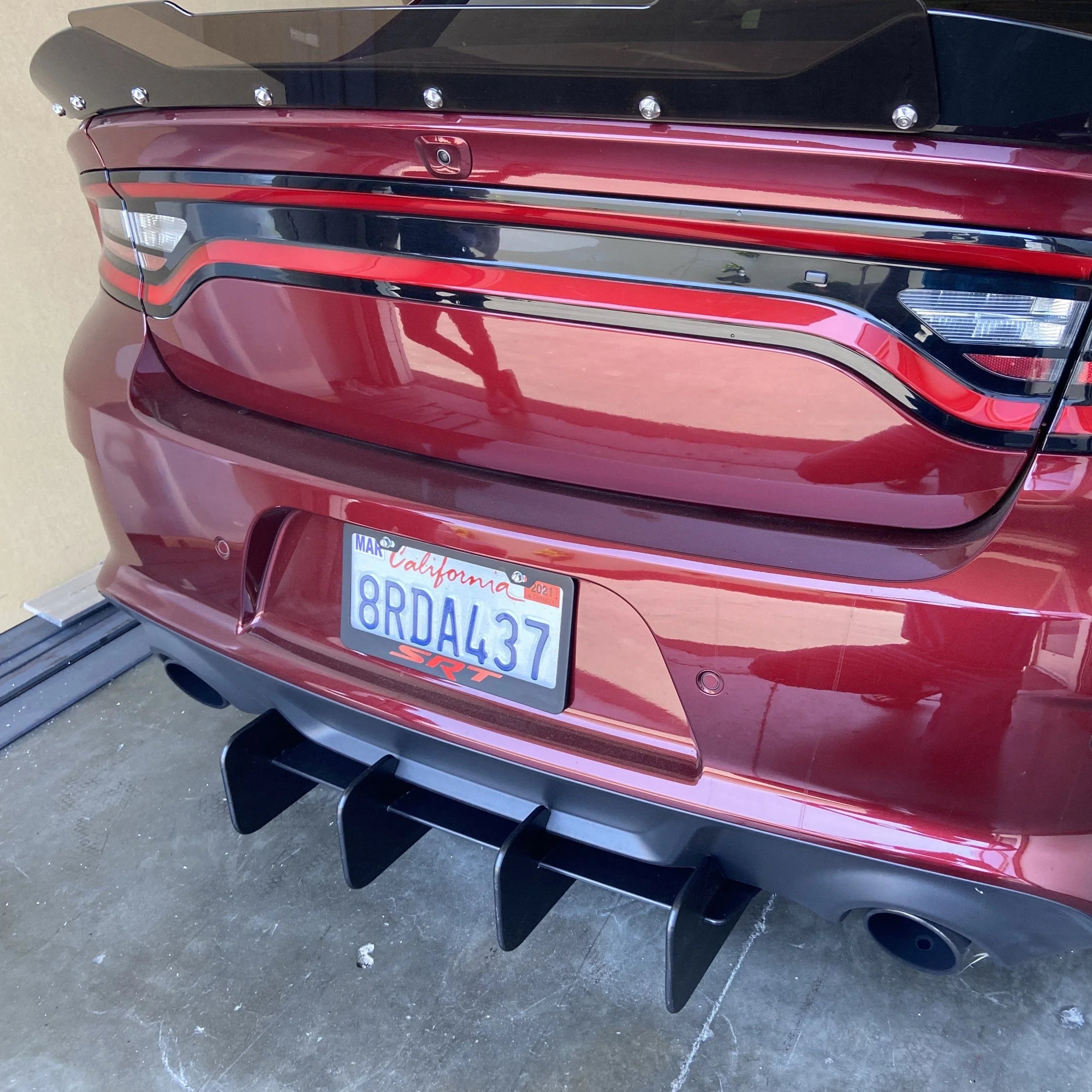 Dodge Charger 2020-2023 Widebody Standard Rear Diffuser — HDPE & Aluminum | ZL1 Addons