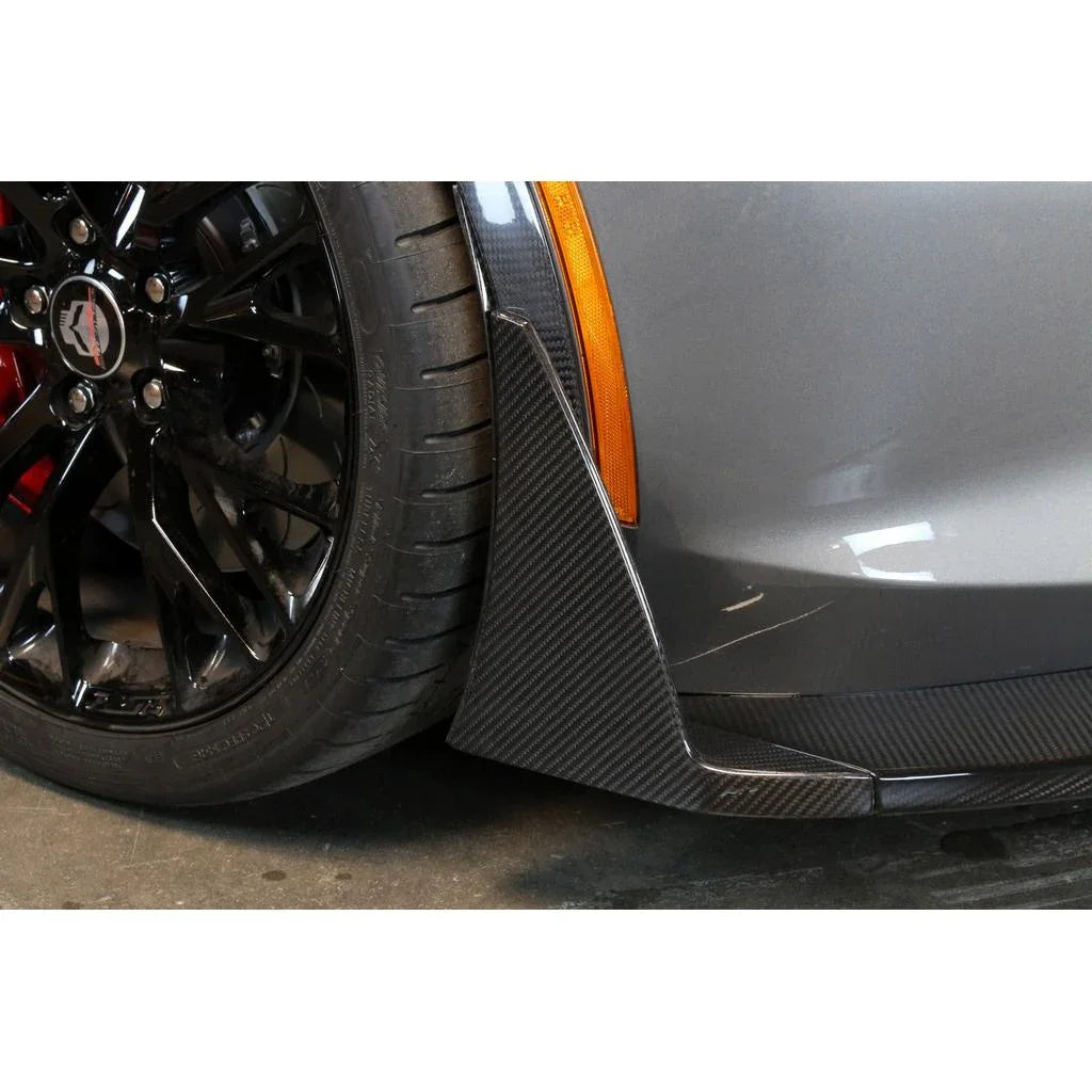 Chevrolet Corvette C7 Z06 Carbon Fiber Front Bumper Canards & Spats (Requires APR Front Splitter) by APR Performance