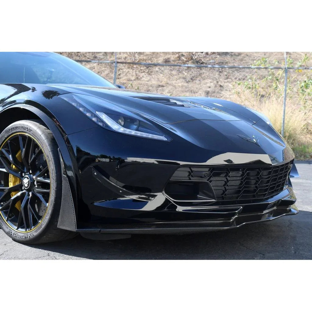 Chevrolet Corvette C7 Z06 Carbon Fiber Front Bumper Canards & Spats (Requires APR Front Splitter) by APR Performance