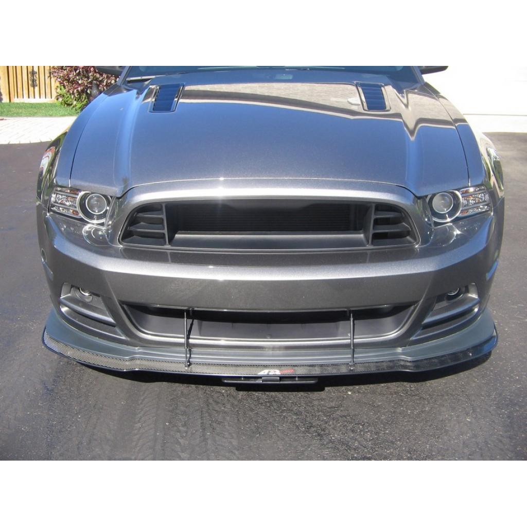 APR Performance Carbon Fiber Front Wind Splitter with Support Rods for 2011–2014 Ford Mustang